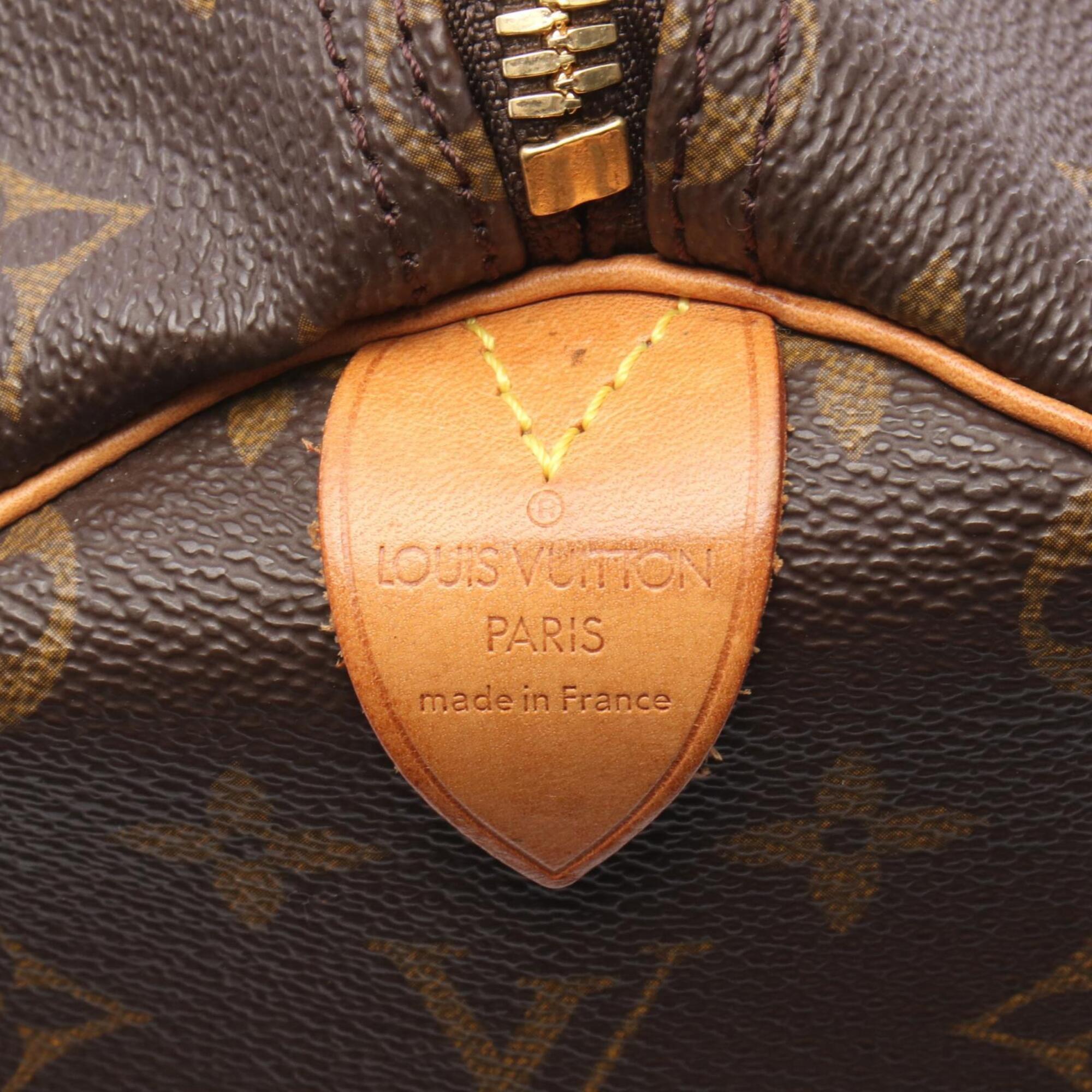 Louis Vuitton Brown Pvc Coated Canvas Leather Boston Bag (Pre-Owned)