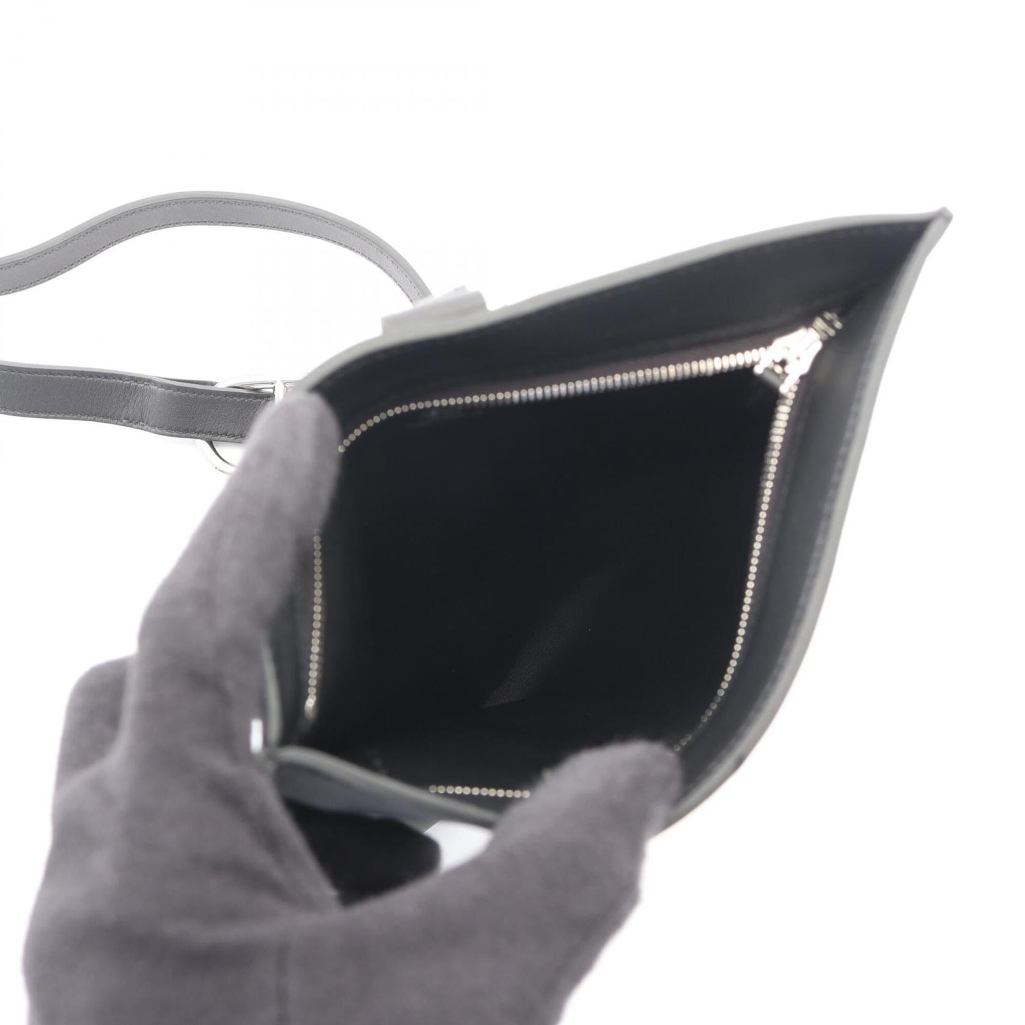 Hermes Black Swift Leather Fanny Pack Handbag (Pre-Owned)
