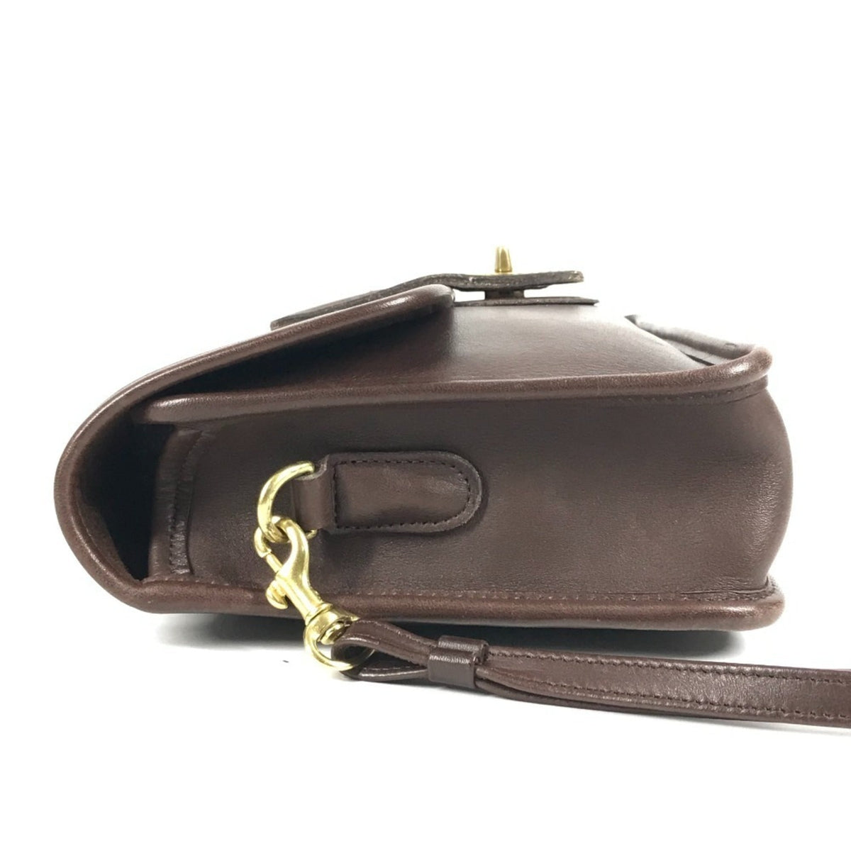 Coach Brown Leather Clutch Bag (Pre-Owned)