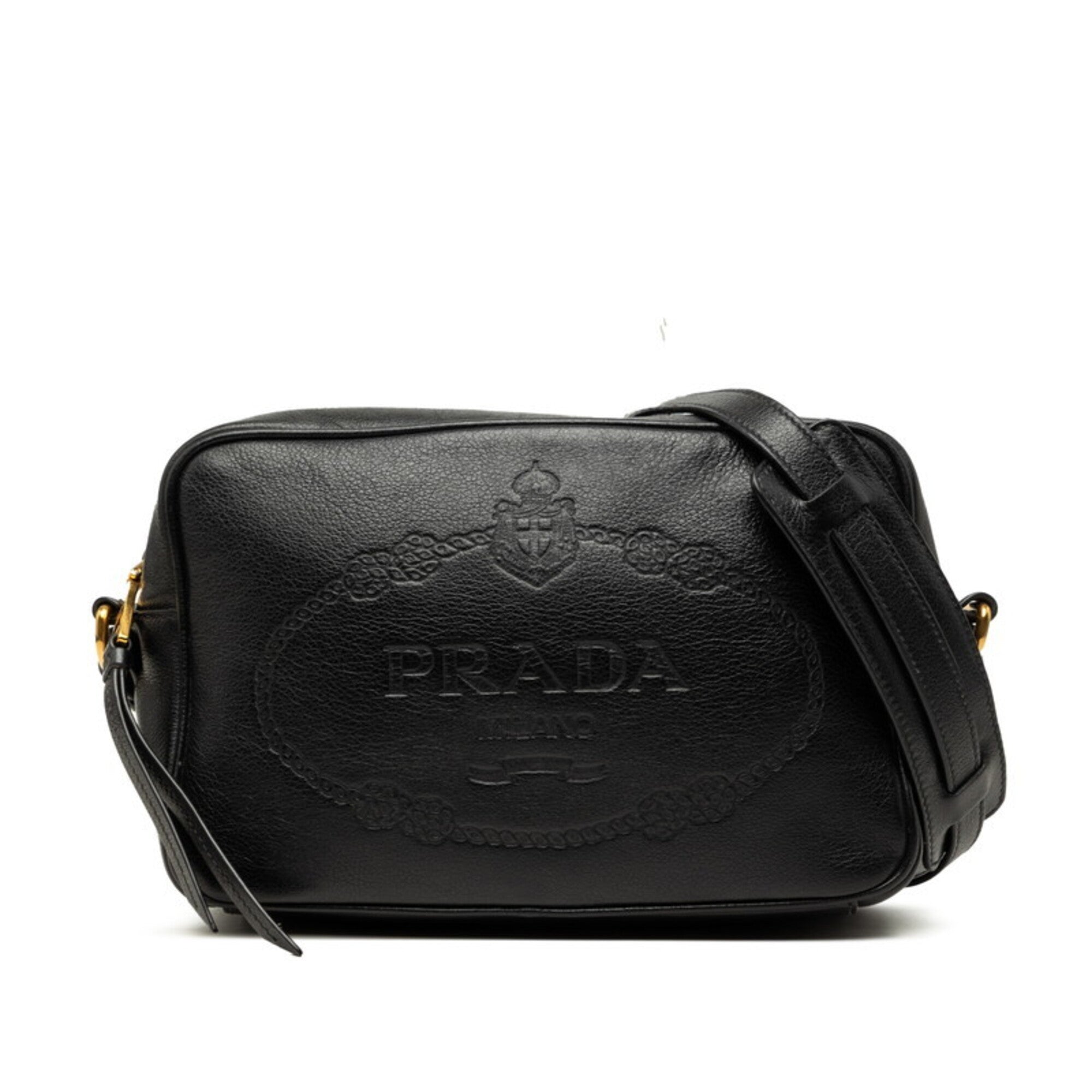 Prada Black Leather Shoulder Bag (Pre-Owned)