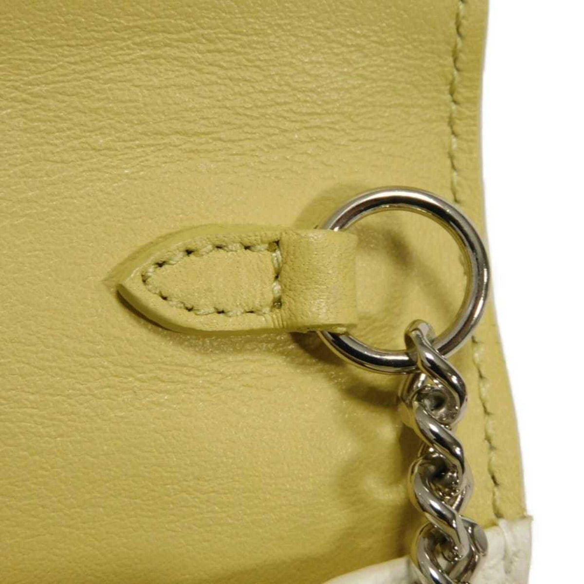 Jimmy Choo Ivory White Leather Shoulder Bag (Pre-Owned)