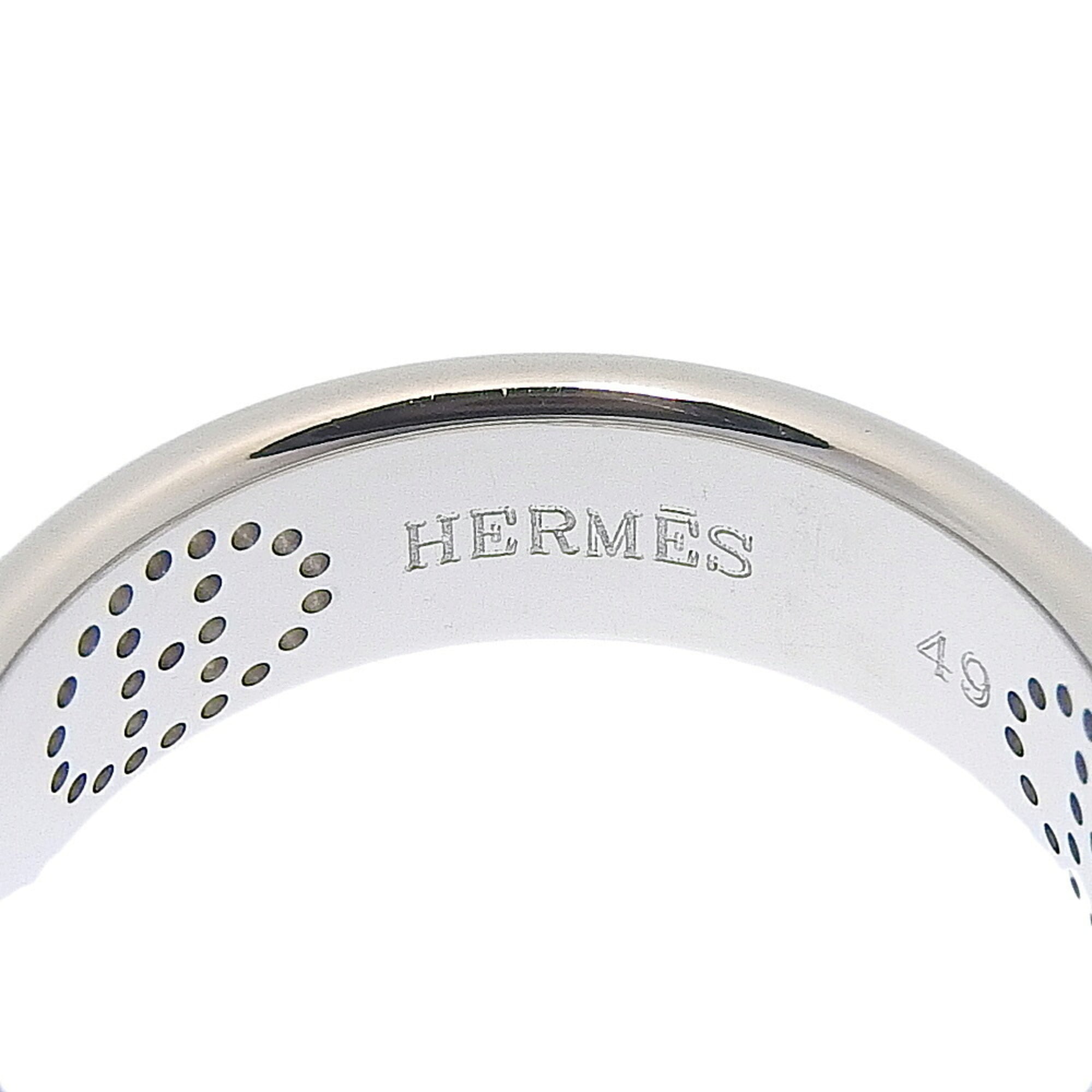 Hermes White Gold White Gold (18K) Band Ring (Pre-Owned)