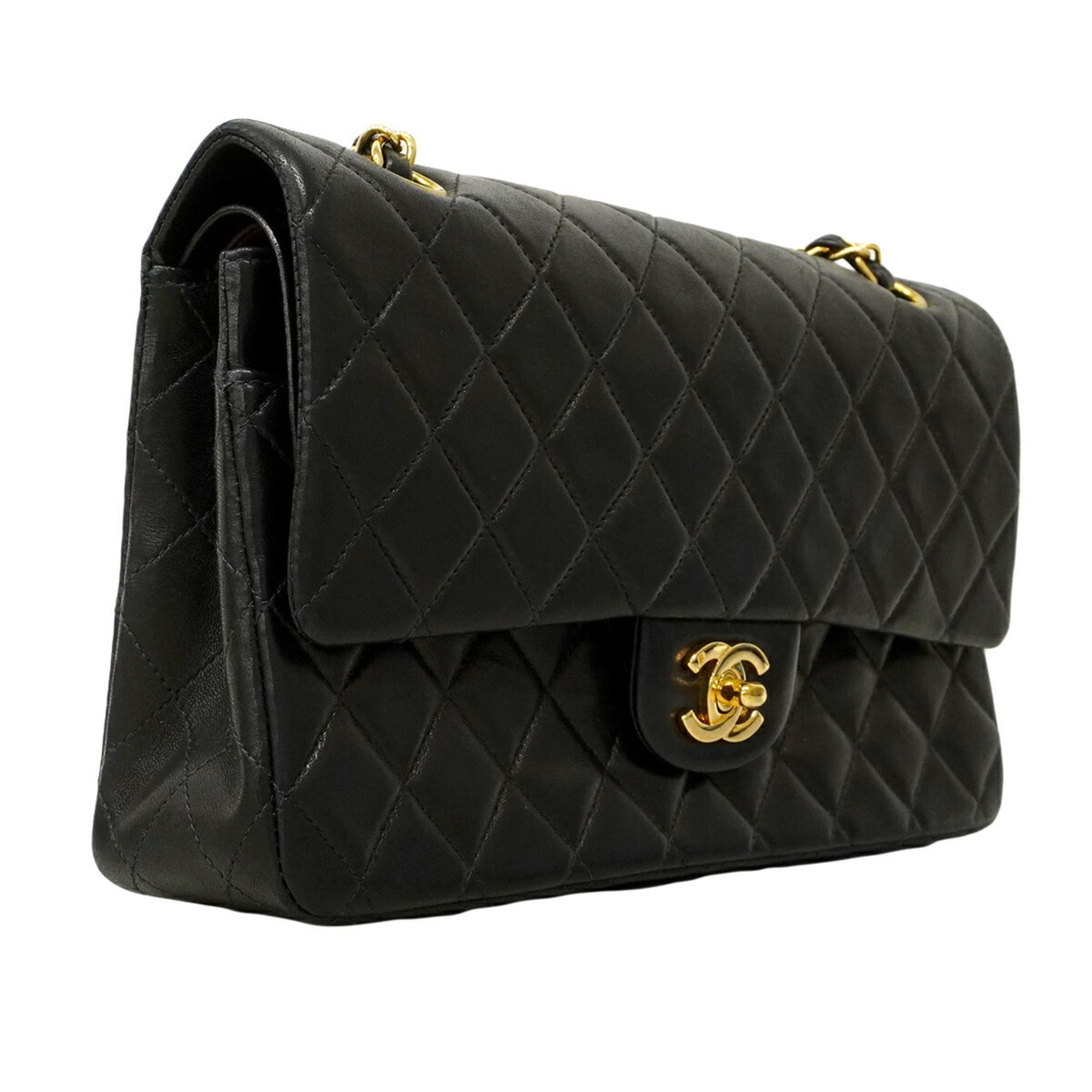 Chanel Black Leather Shoulder Bag (Pre-Owned)