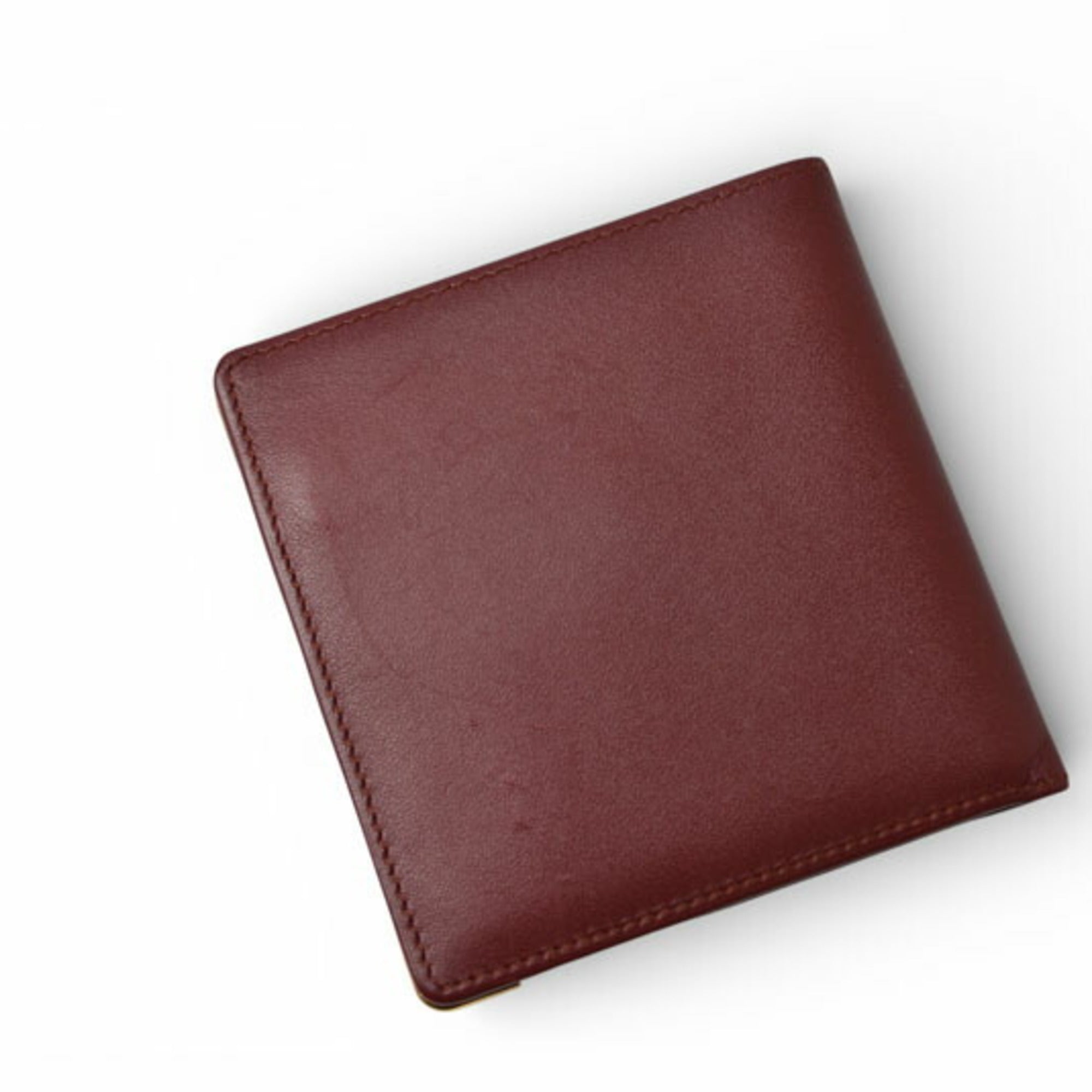 Cartier Must Bordeaux Leather Wallet (Bi-Fold) (Pre-Owned)