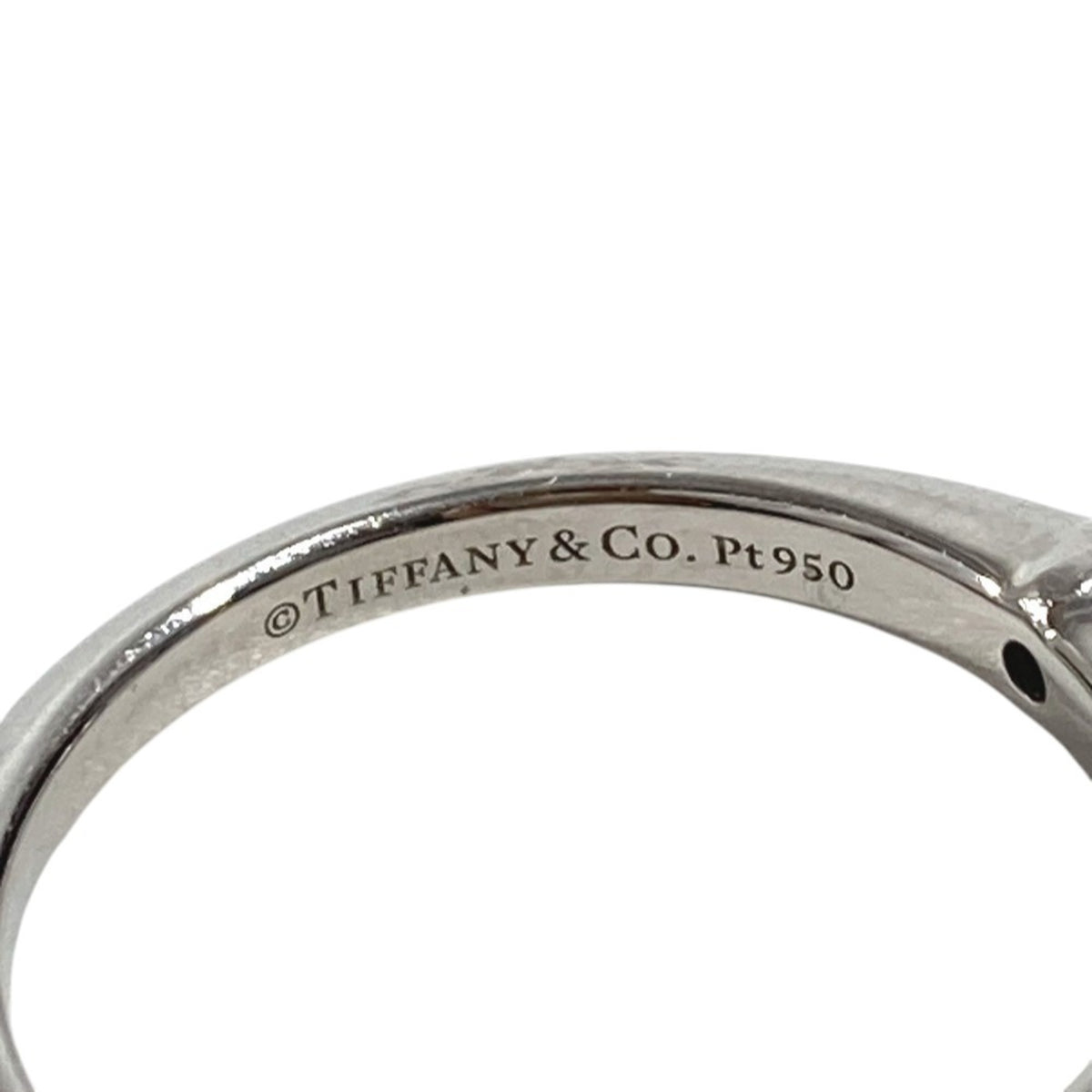 Tiffany Silver Platinum 950 Band Ring (Pre-Owned)