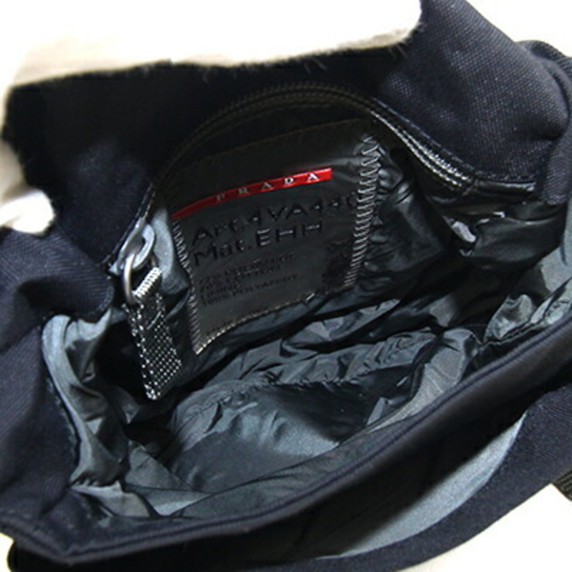 Pradasports Black Nylon Canvas Pochette Shoulder Bag (Pre-Owned)