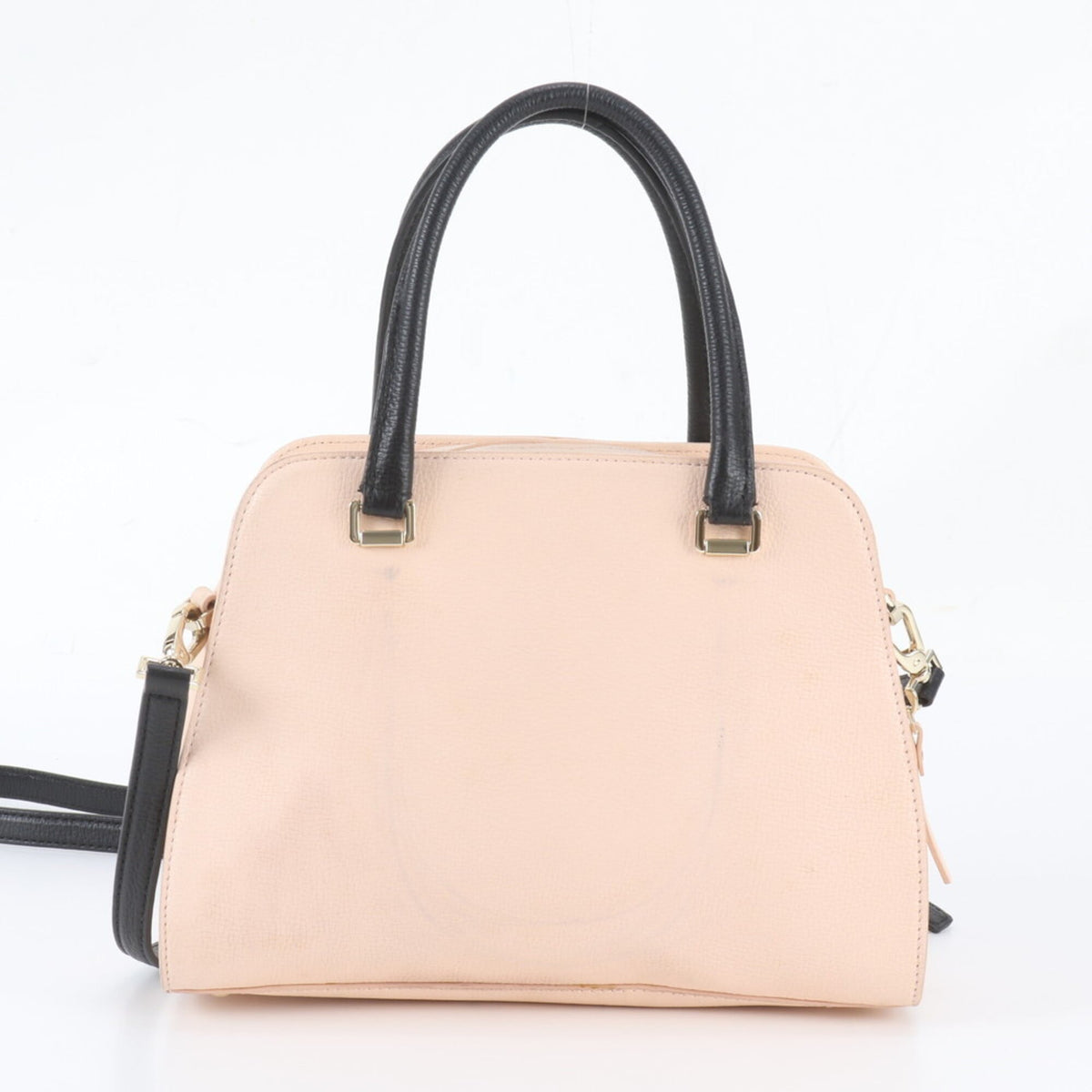 Kate Spade Black Light Pink Leather Handbag Shoulder Bag Tote Bag (Pre-Owned)