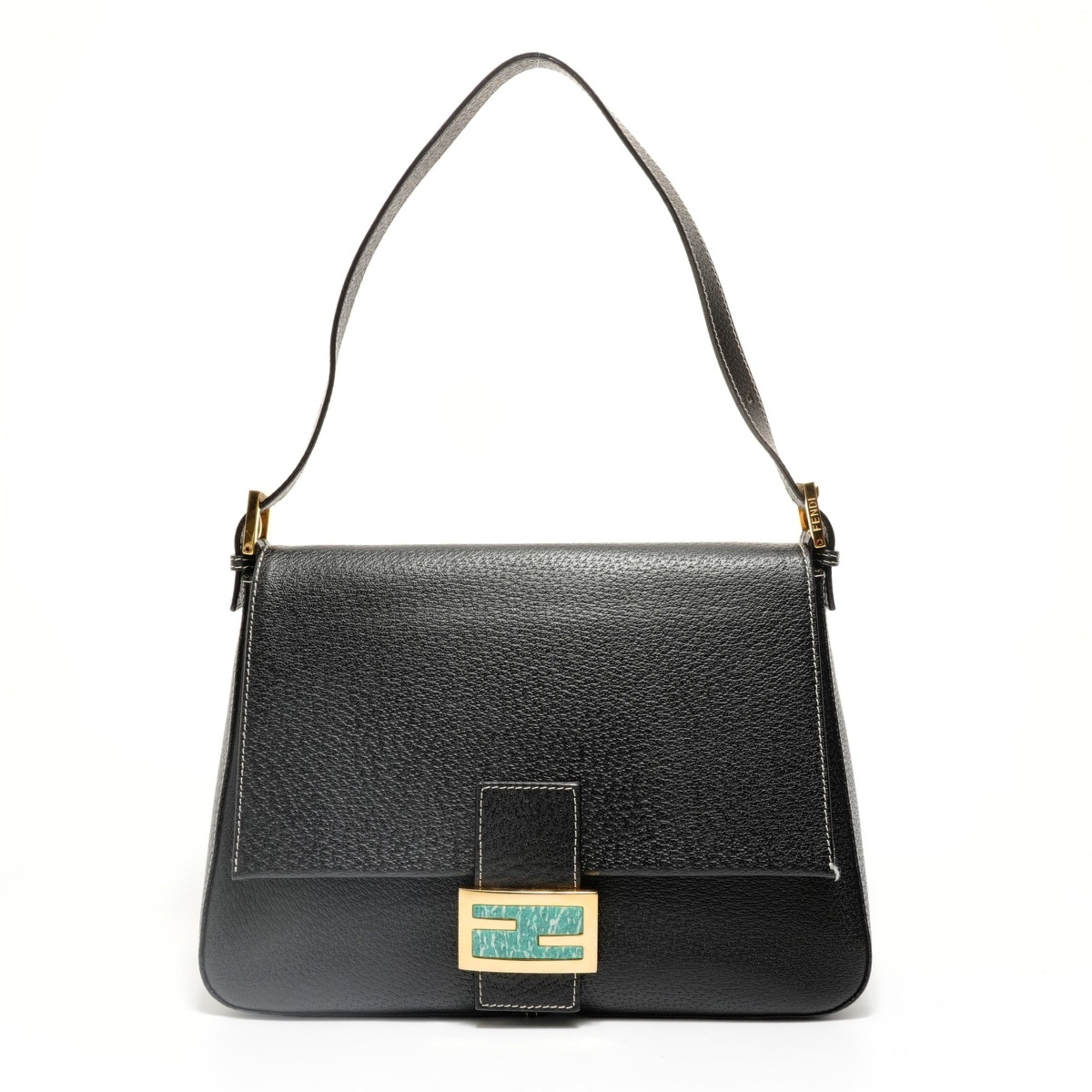 Fendi Black Leather Shoulder Bag (Pre-Owned)