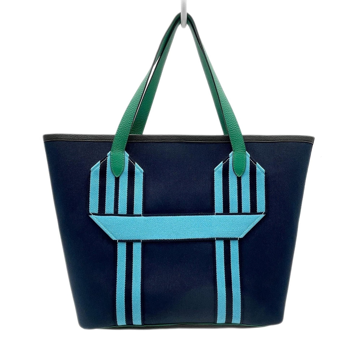 Hermes Navy Taurillon Clemence Leather Tote Bag (Pre-Owned)