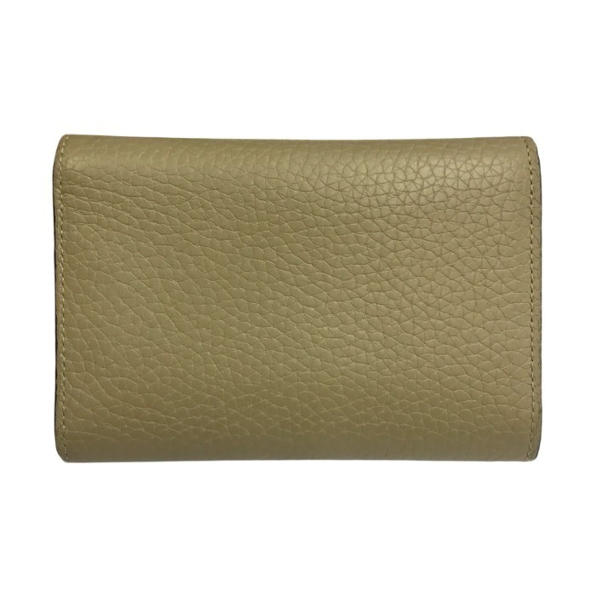 Louis Vuitton Beige Leather Wallet (Tri-Fold) (Pre-Owned)