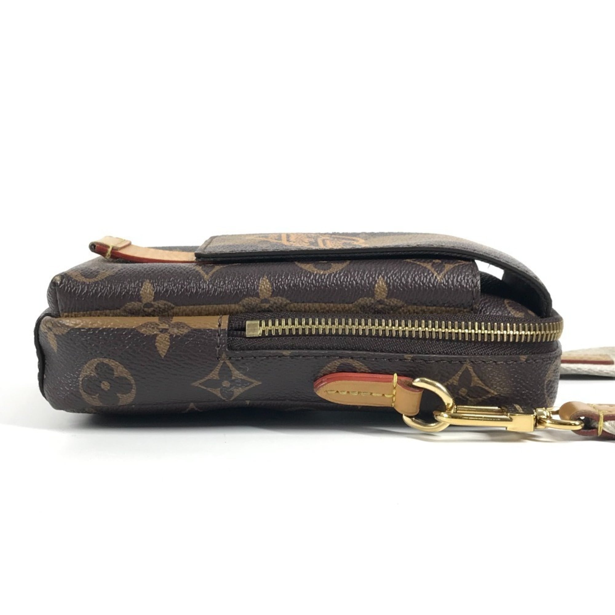 Louis Vuitton Beige Brown Monogram Canvas Pochette Shoulder Bag (Pre-Owned)