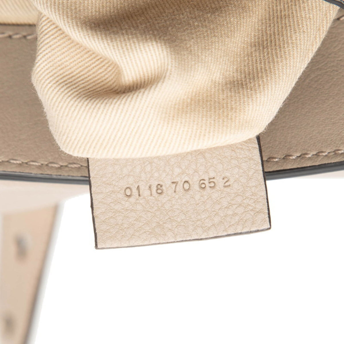 Chloé Gray Leather Suede Backpack (Pre-Owned)