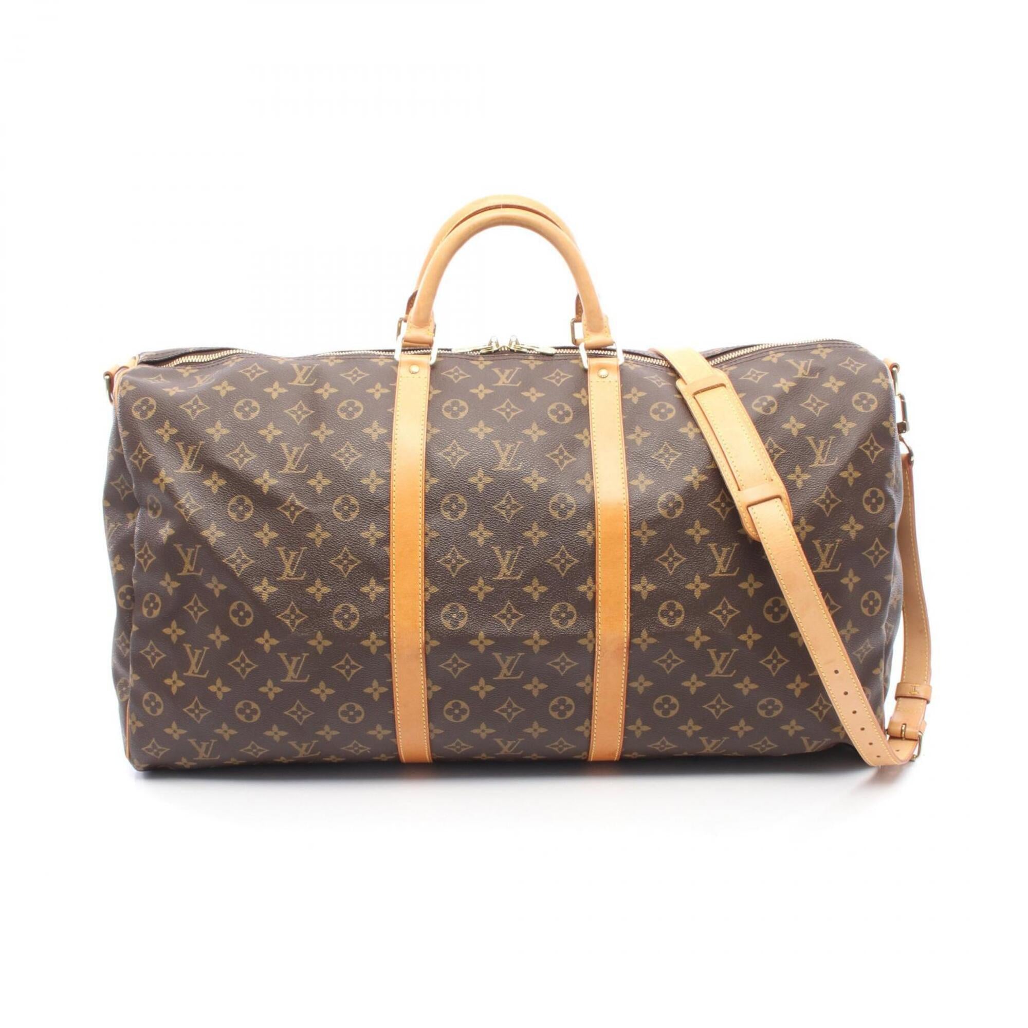 Louis Vuitton Brown Monogram Monogram Leather Boston Bag Handbag (Pre-Owned)