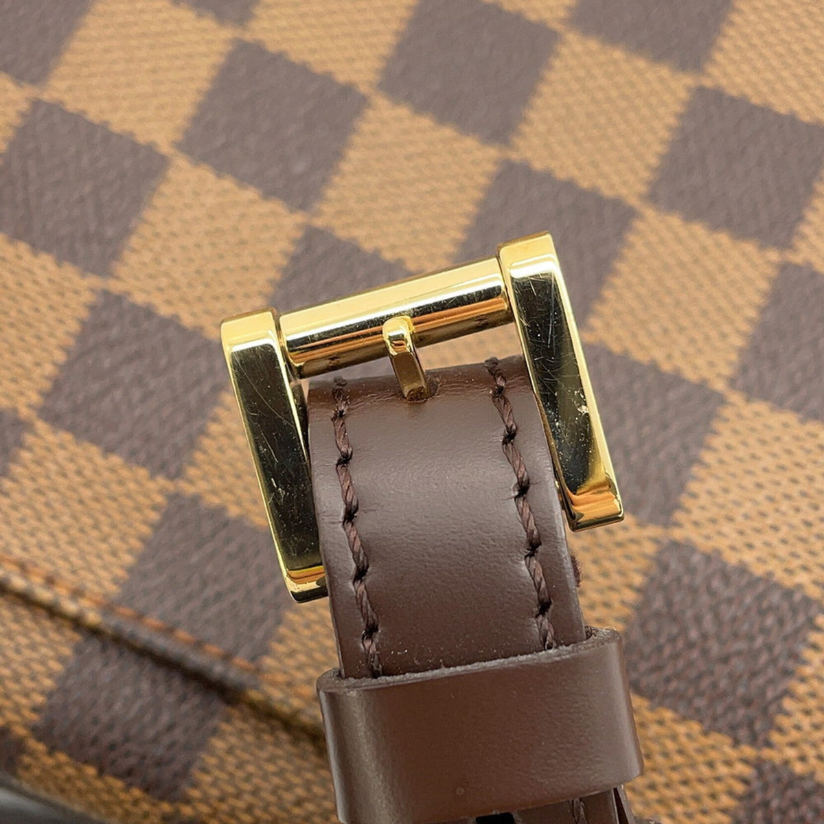 Louis Vuitton Damier Damier Canvas Ebene Orange Handbag Shoulder Bag (Pre-Owned)