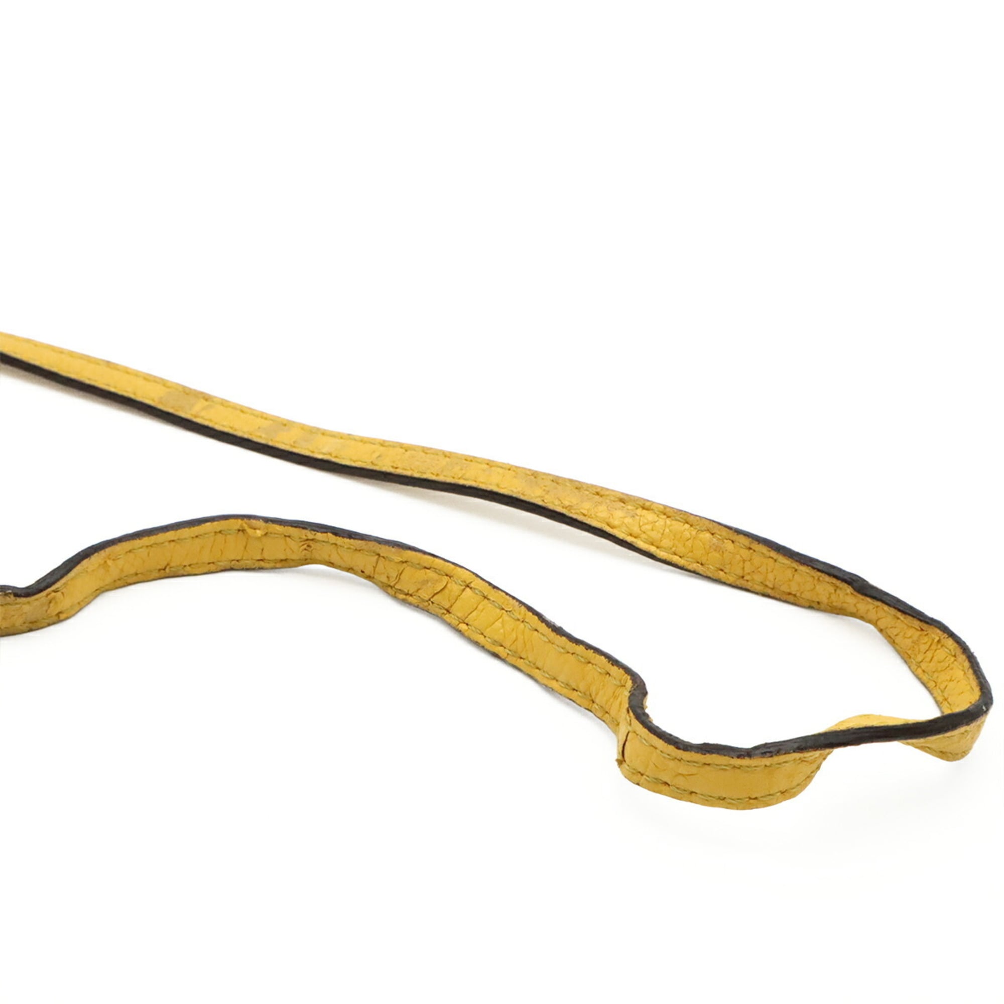 Fendi Yellow Leather Handbag Shoulder Bag (Pre-Owned)