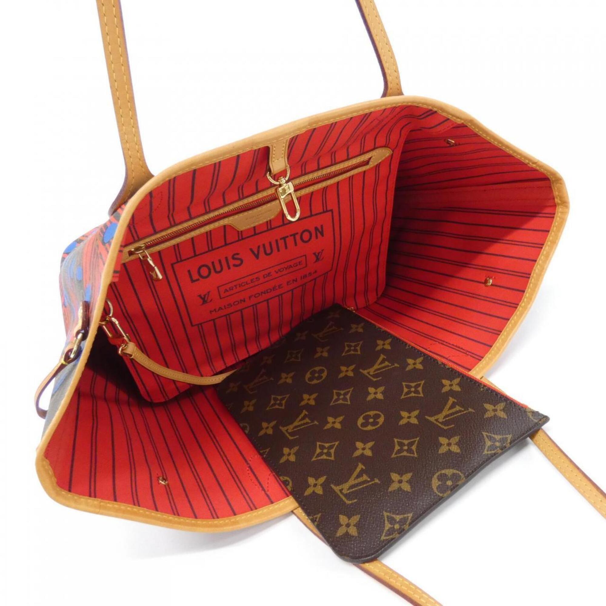 Louis Vuitton Coquelicots Marron Coated Canvas Handbag Pouch (Pre-Owned)
