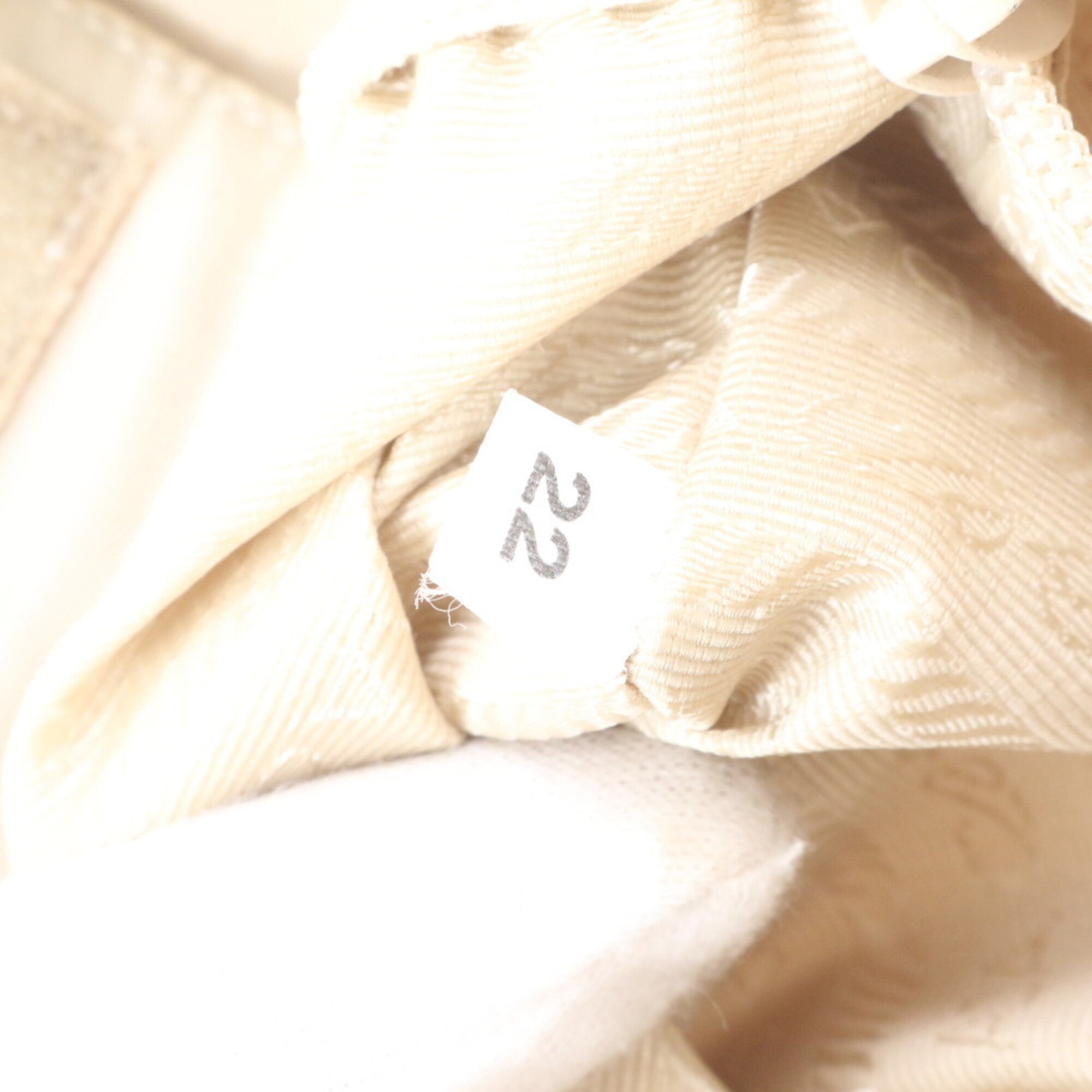 Prada Beige Leather Nylon Shoulder Bag (Pre-Owned)