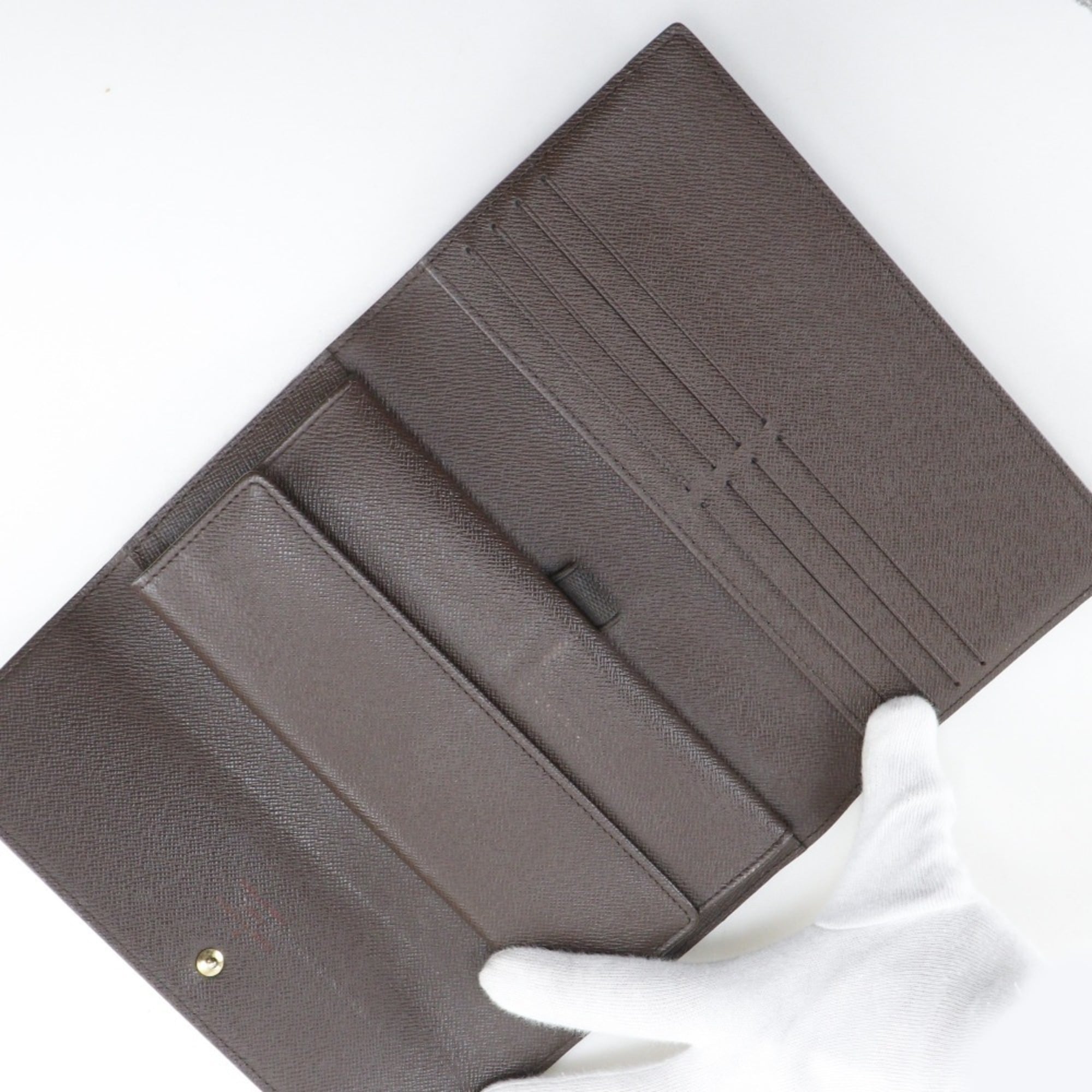 Louis Vuitton Brown Damier Canvas Long Wallet (Bi-Fold) (Pre-Owned)