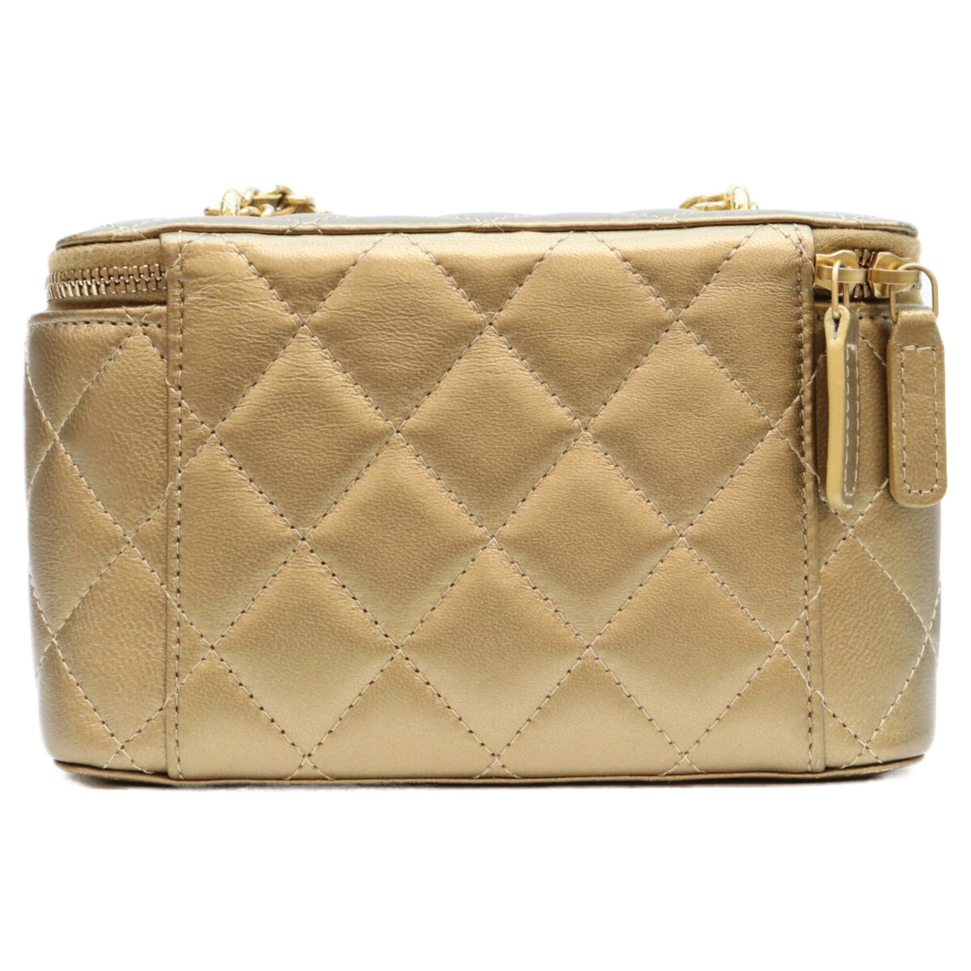 Chanel Gold Leather Shoulder Bag (Pre-Owned)