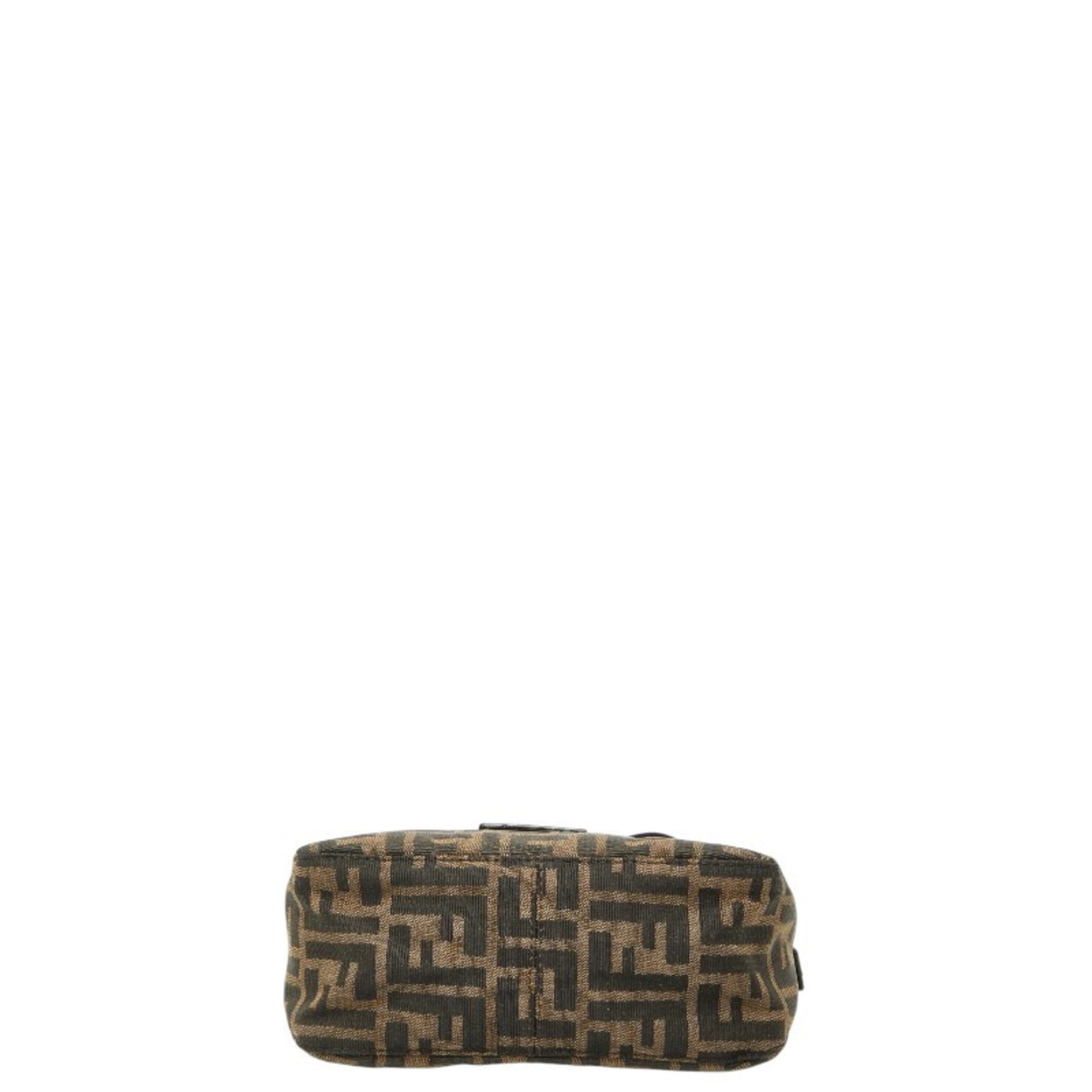 Fendi Brown Canvas Leather Shoulder Bag (Pre-Owned)