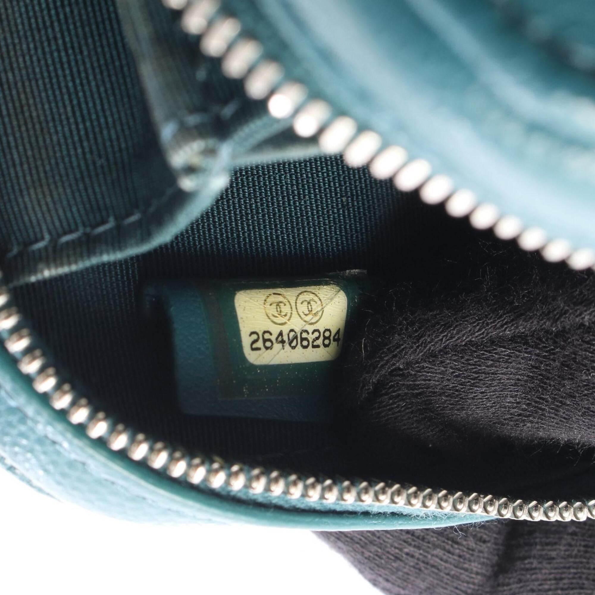 Chanel Matelasse Green Grained Calfskin Handbag Shoulder Bag (Pre-Owned)