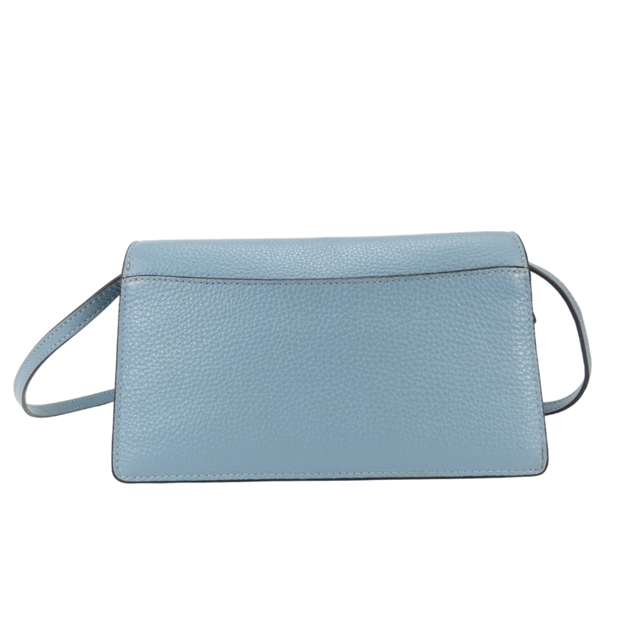 Coach Blue Leather Chain/Shoulder Wallet (Pre-Owned)