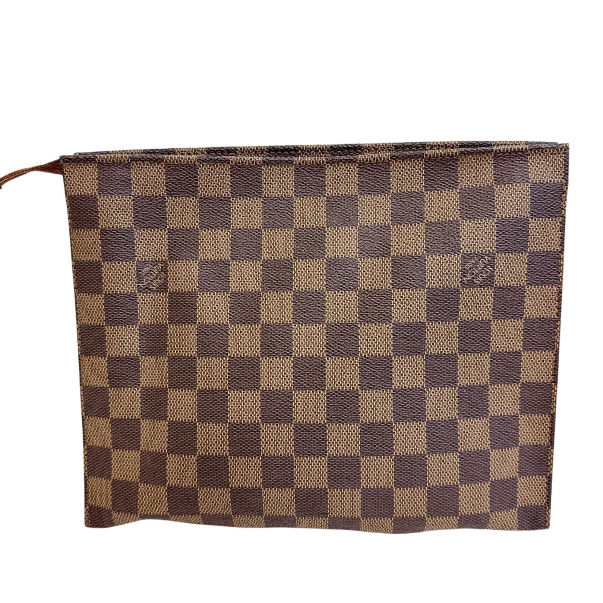 Louis Vuitton Brown Pvc Coated Canvas Clutch Bag Pouch Wash Bag (Pre-Owned)