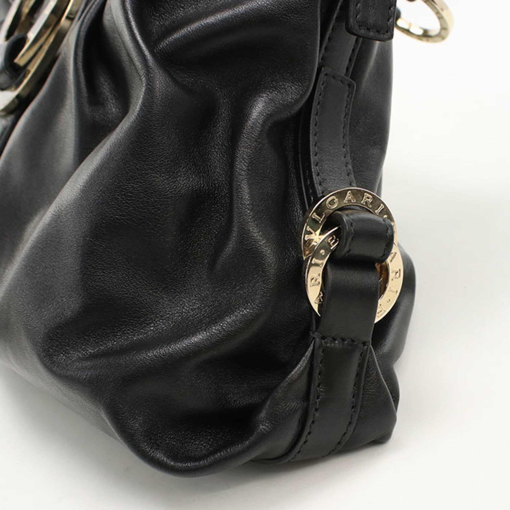 Bvlgari Black Leather Shoulder Bag (Pre-Owned)