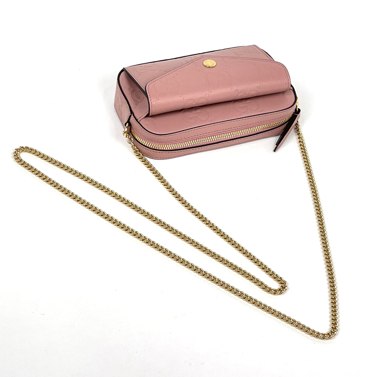 Gucci Pink Leather Shoulder Bag (Pre-Owned)