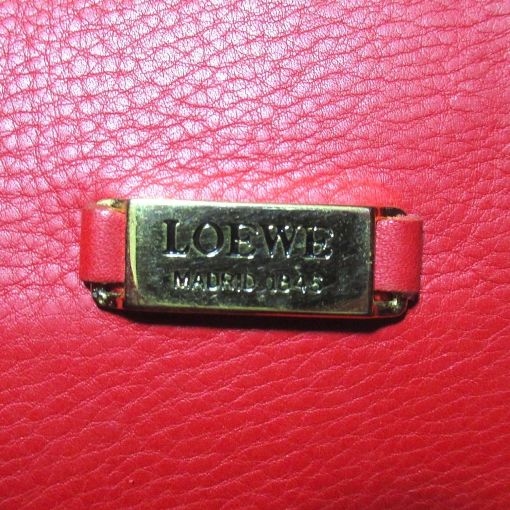 Loewe Red Color Leather Backpack (Pre-Owned)