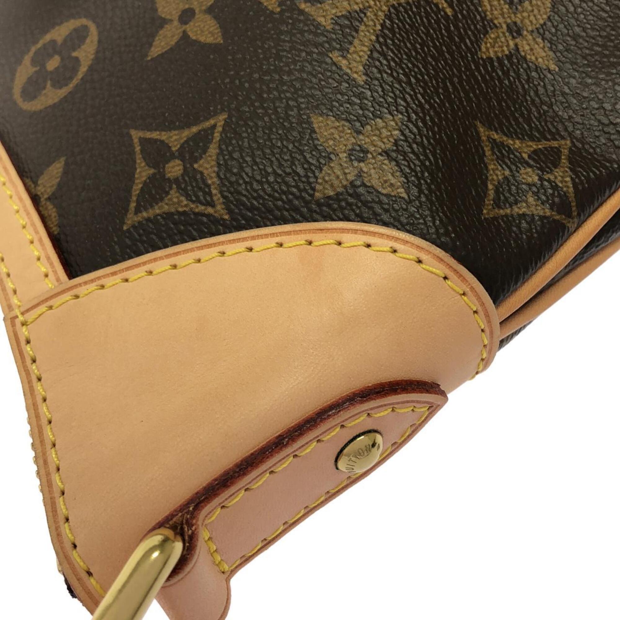Louis Vuitton Marron Coated Canvas Shoulder Bag (Pre-Owned)