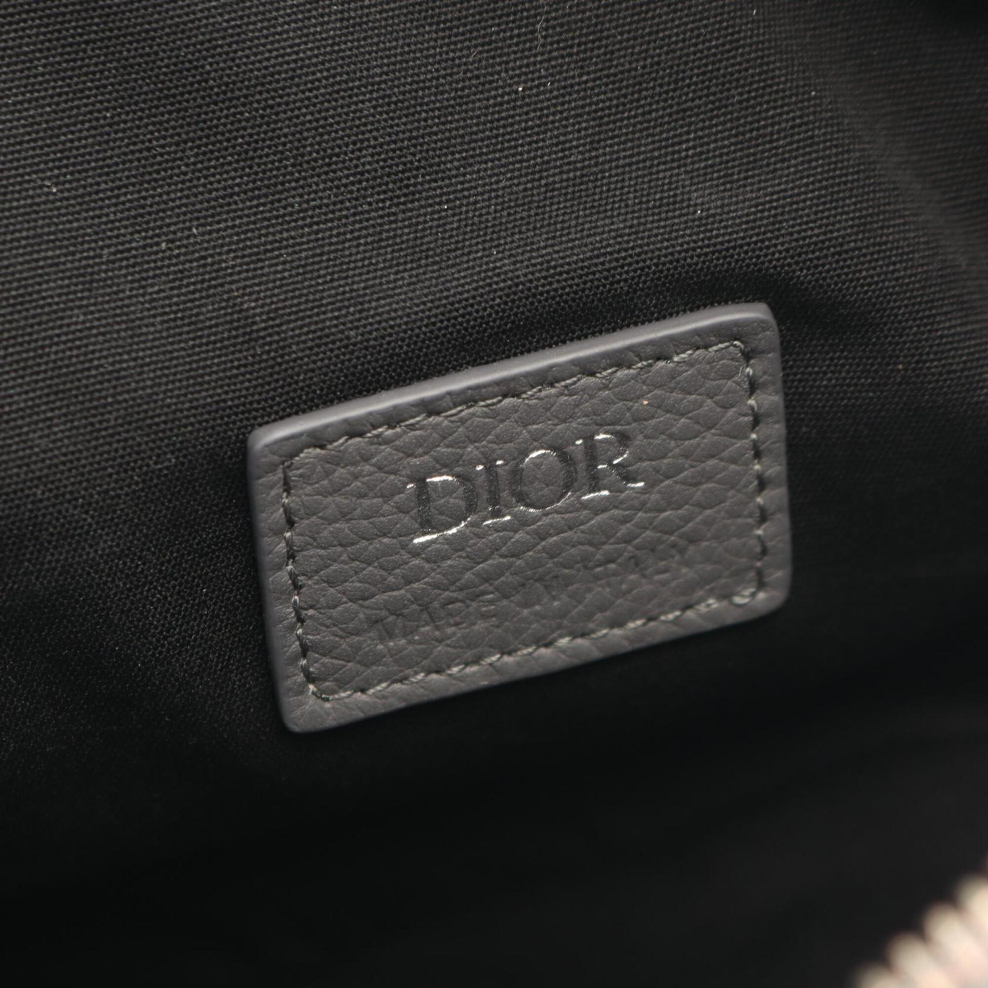 Christian Dior Gray Canvas Leather Fanny Pack Handbag Saddle Bag (Pre-Owned)