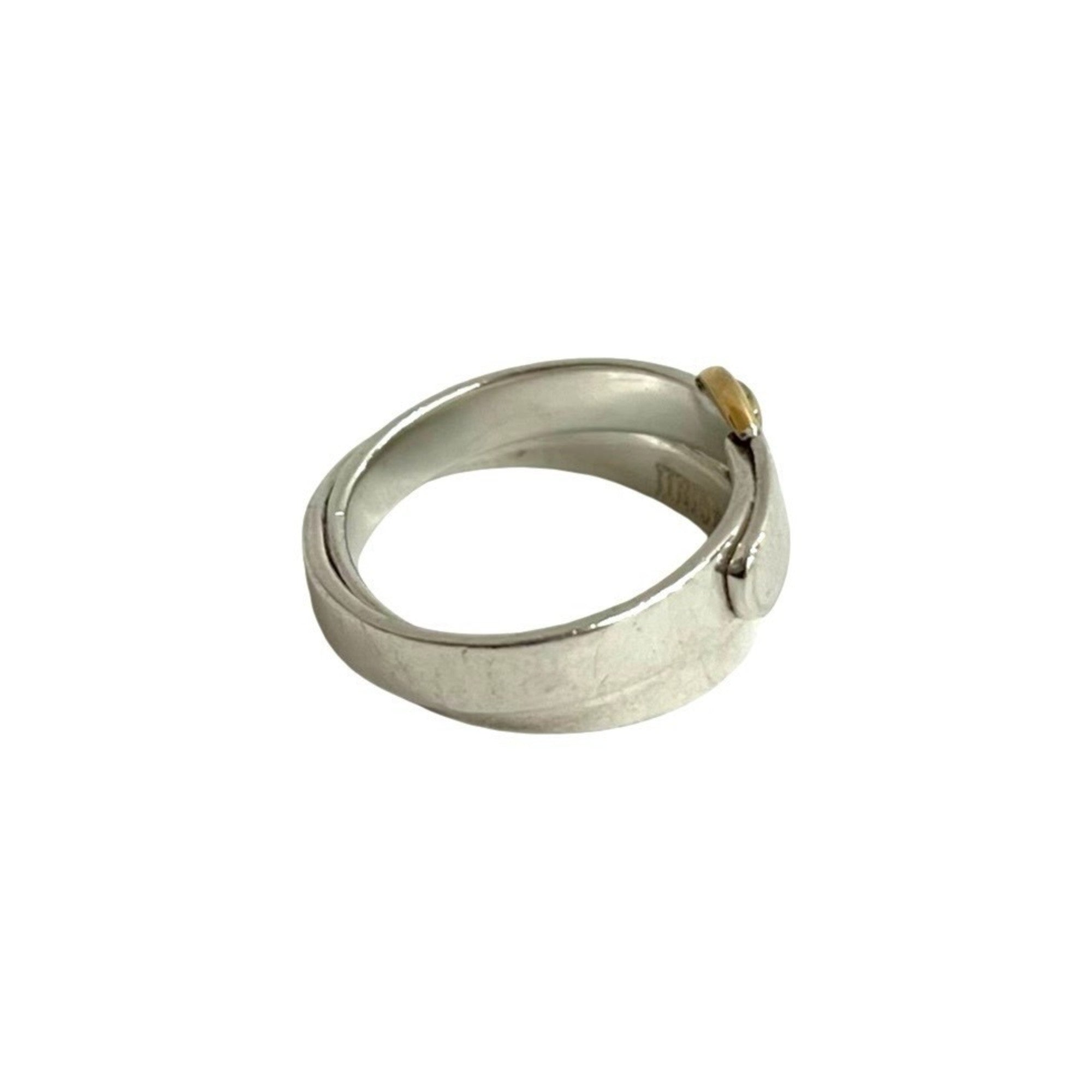 Hermes Gold Silver Gold (18K) Silver 925 Band Ring (Pre-Owned)