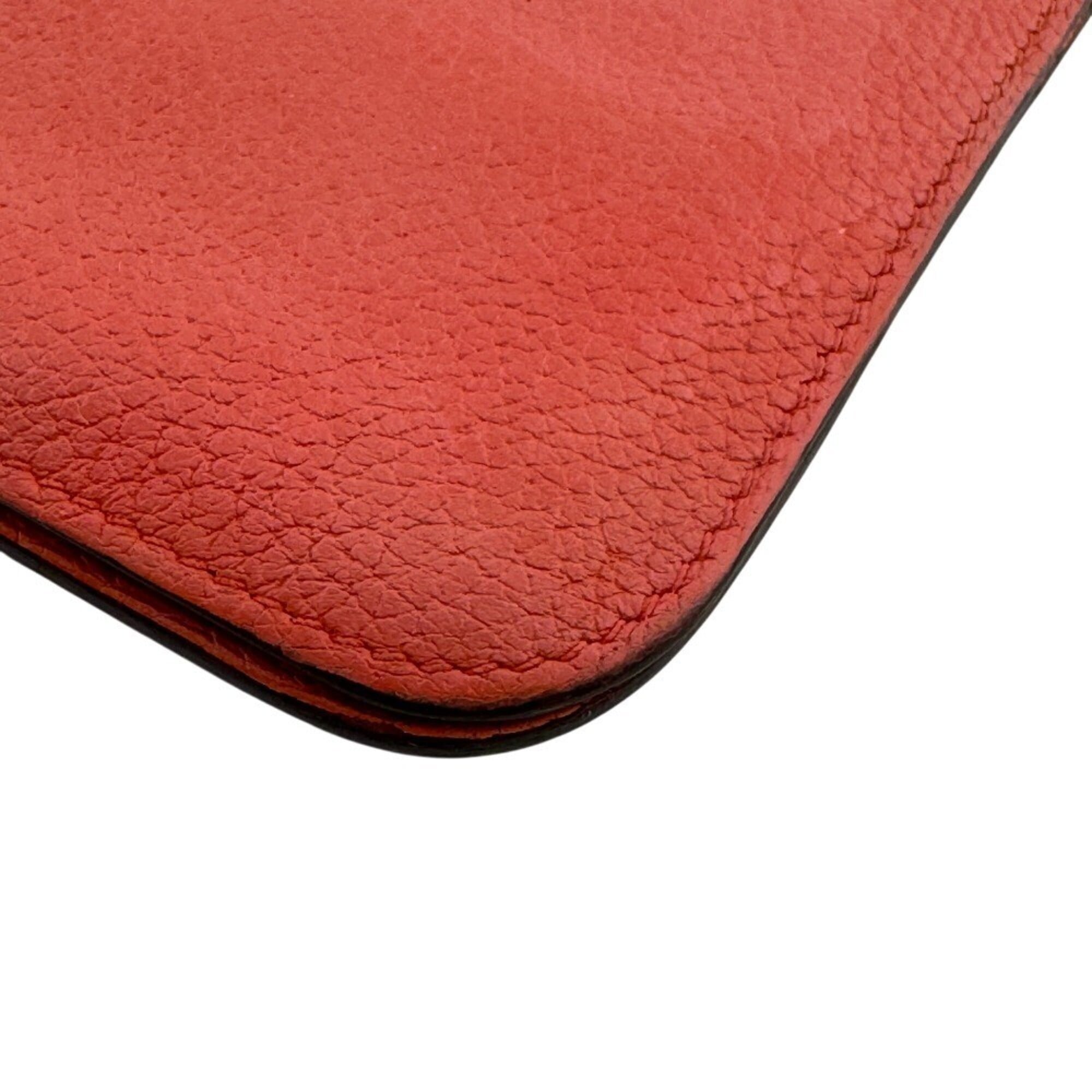 Hermes Dogon Pink Leather Long Wallet (Bi-Fold) (Pre-Owned)