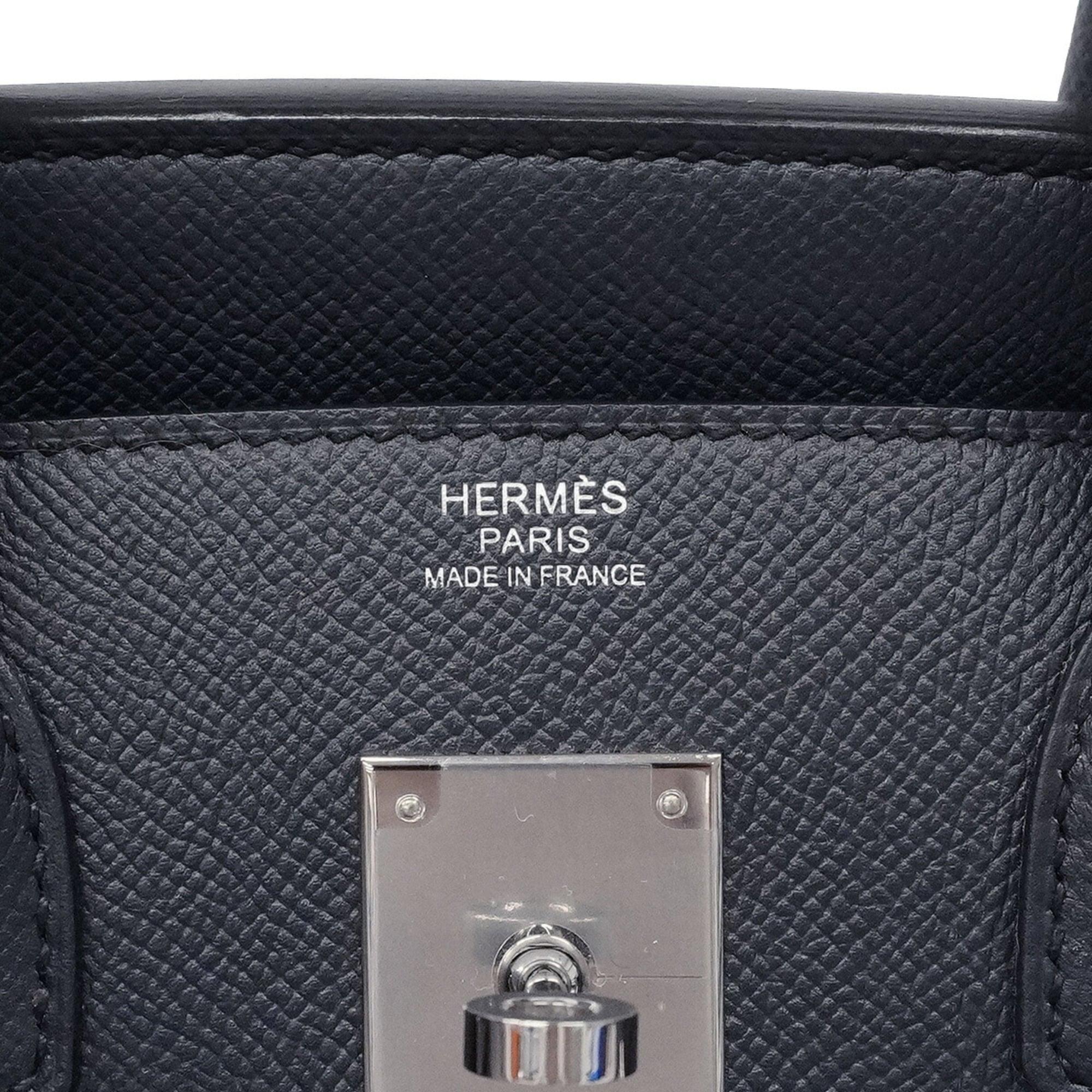 Hermes Blue Nuit Leather Handbag (Pre-Owned)