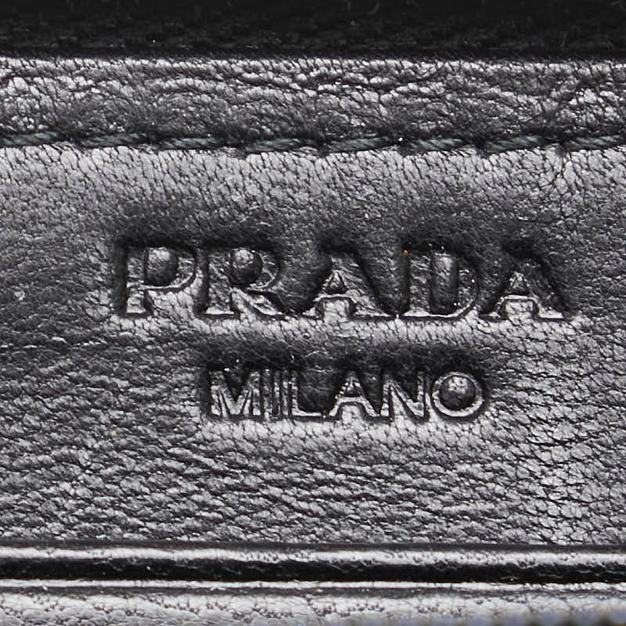 Prada Black Nylon Leather Long Wallet (Bi-Fold) (Pre-Owned)