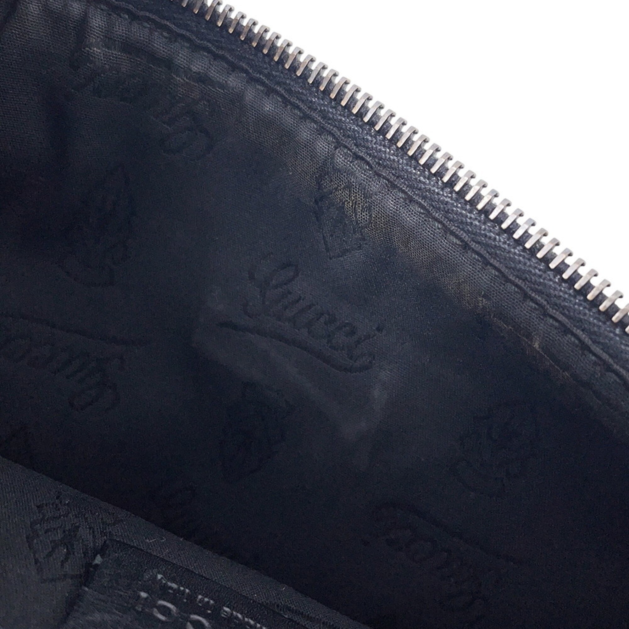 Gucci Gg Imprimé Black Gg Imprimé Leather Handbag Sling Bag (Pre-Owned)