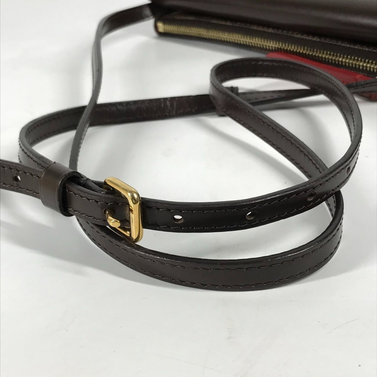 Louis Vuitton Brown Ebene Damier Canvas Pochette Shoulder Bag (Pre-Owned)