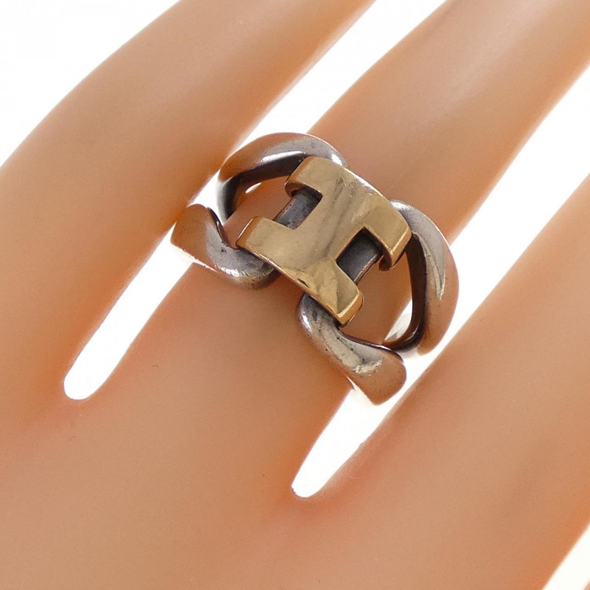 Hermes Silver Band Ring (Pre-Owned)
