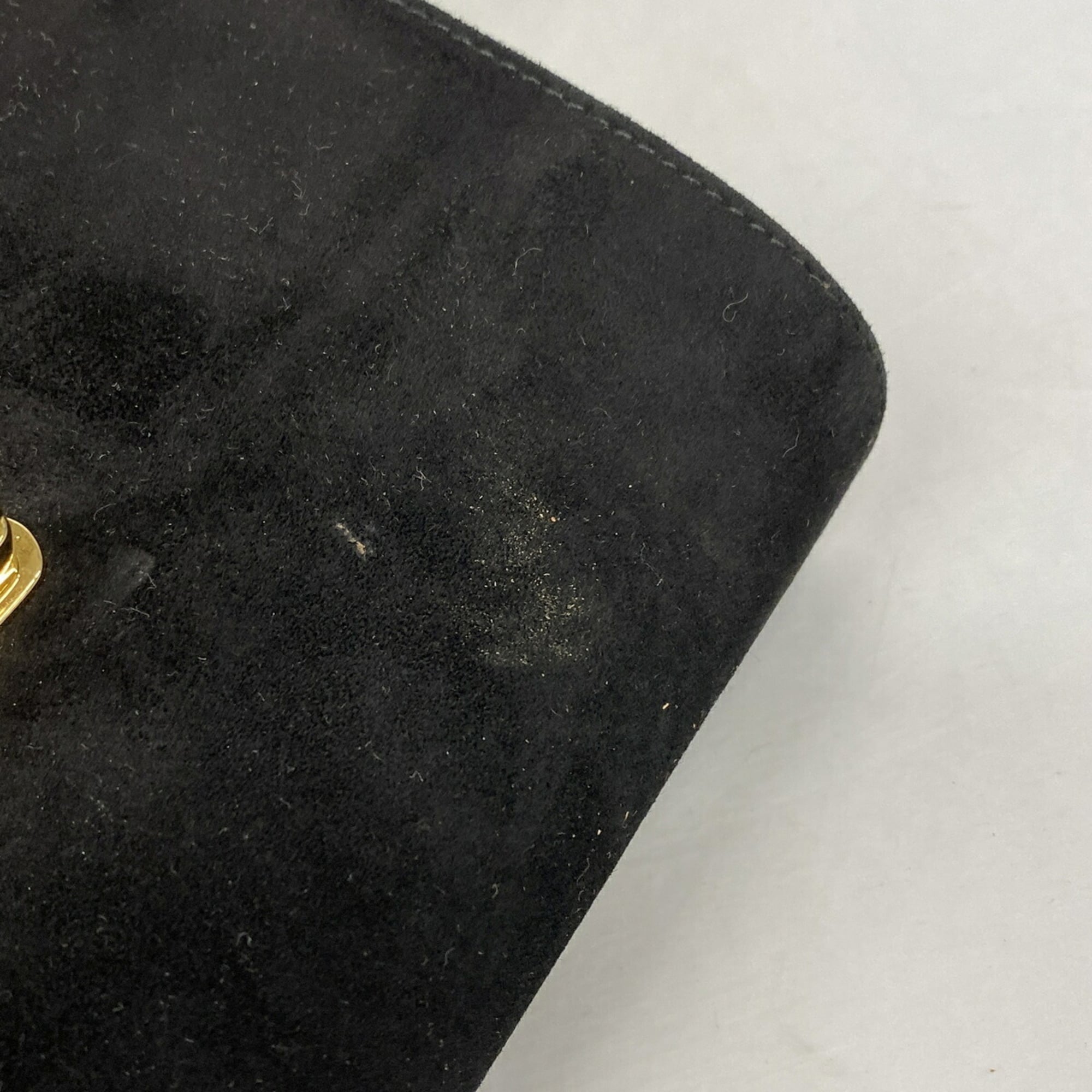 Salvatore Ferragamo Black Suede Shoulder Bag (Pre-Owned)