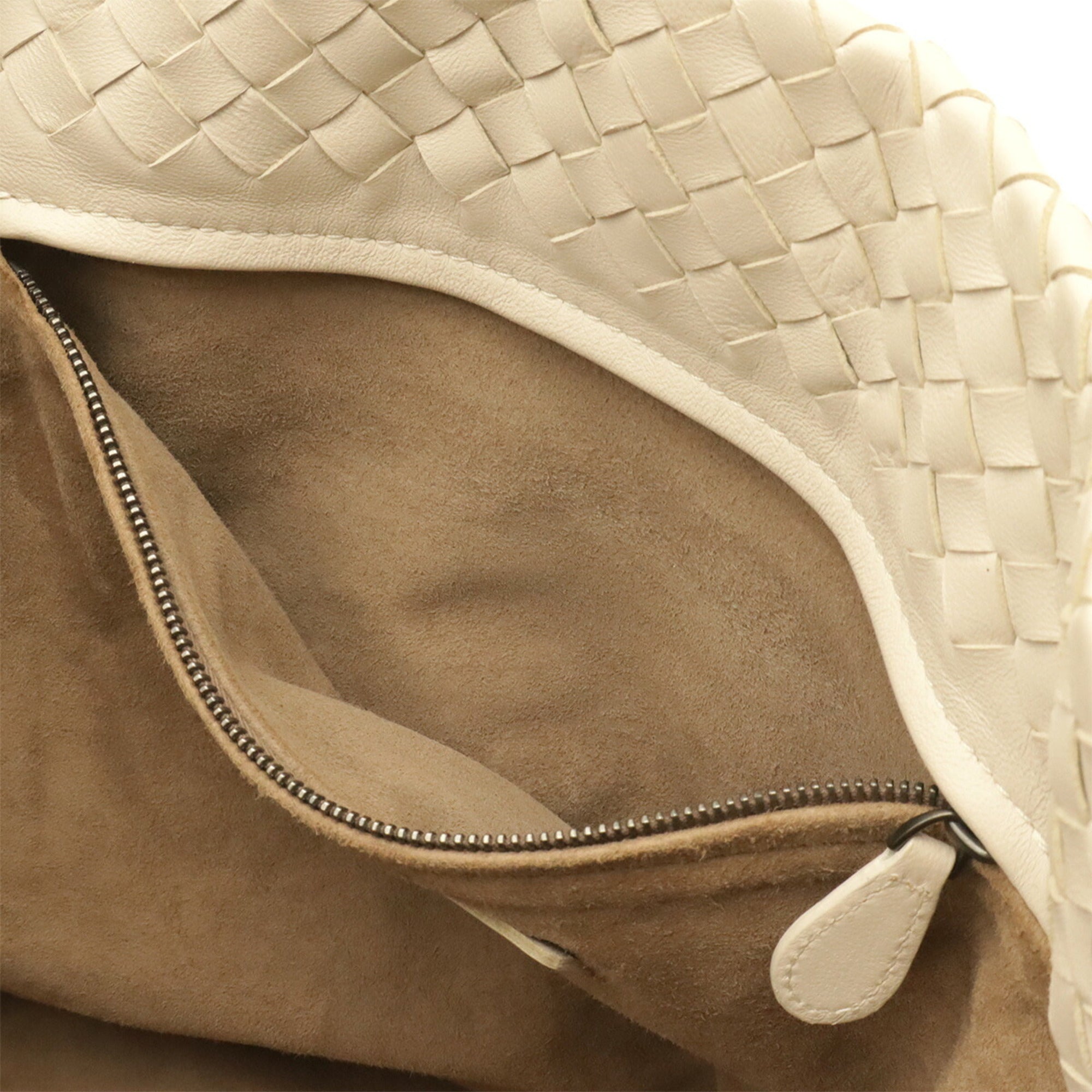 Bottega Veneta Ivory Intrecciato Shoulder Bag Tote Bag (Pre-Owned)