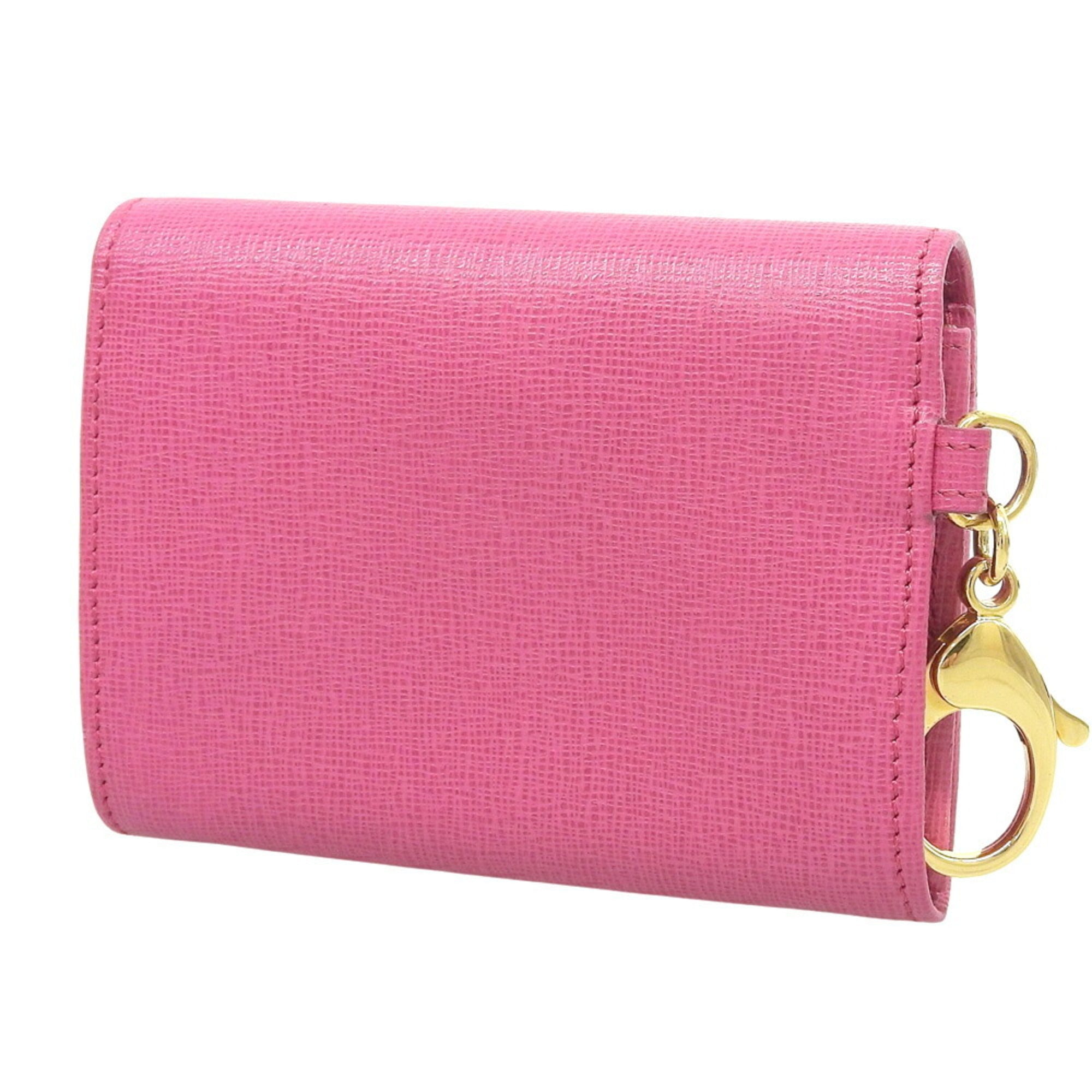 Fendi Pink Leather Wallet (Bi-Fold) (Pre-Owned)