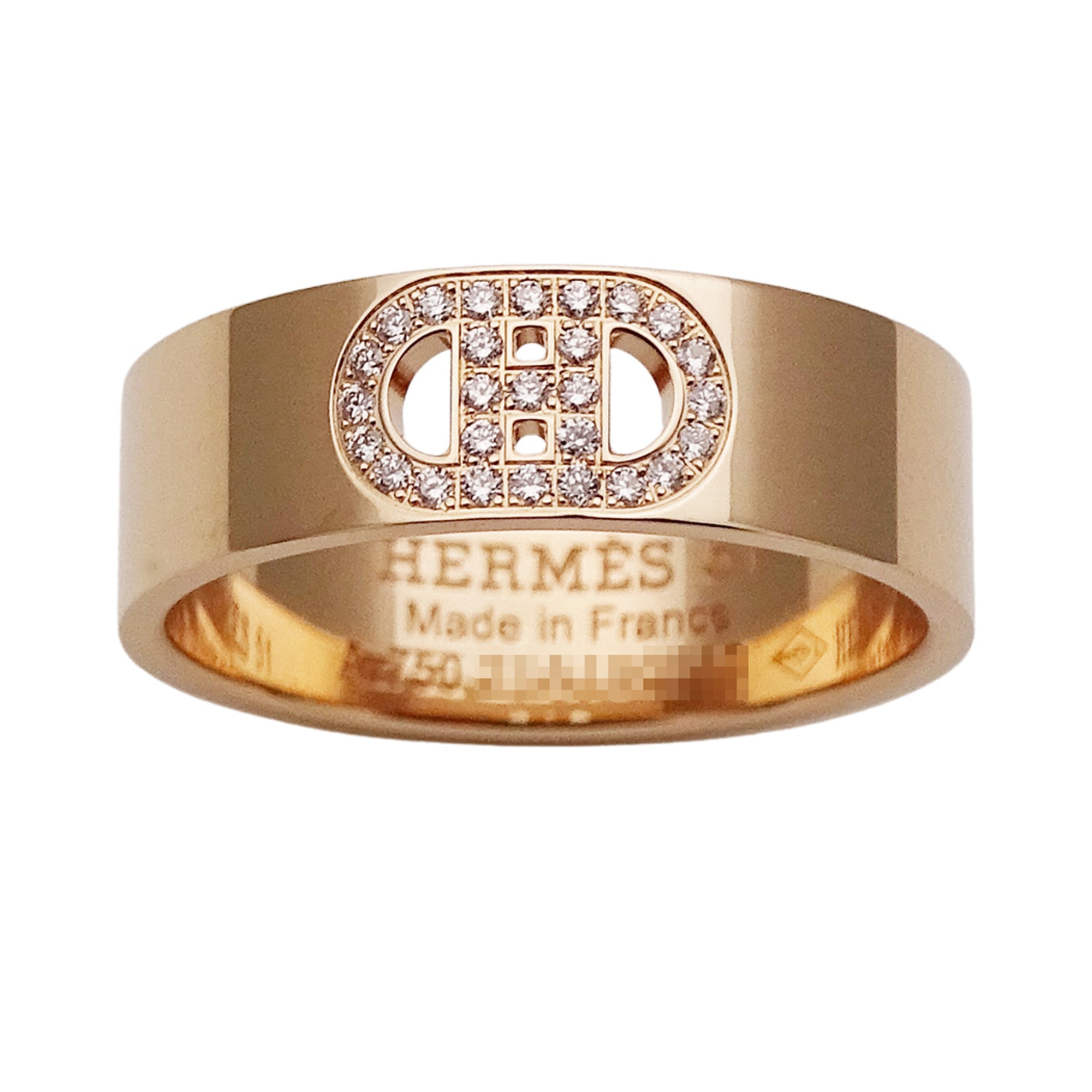 Hermes Pink Gold Pink Gold (18K) Band Ring (Pre-Owned)
