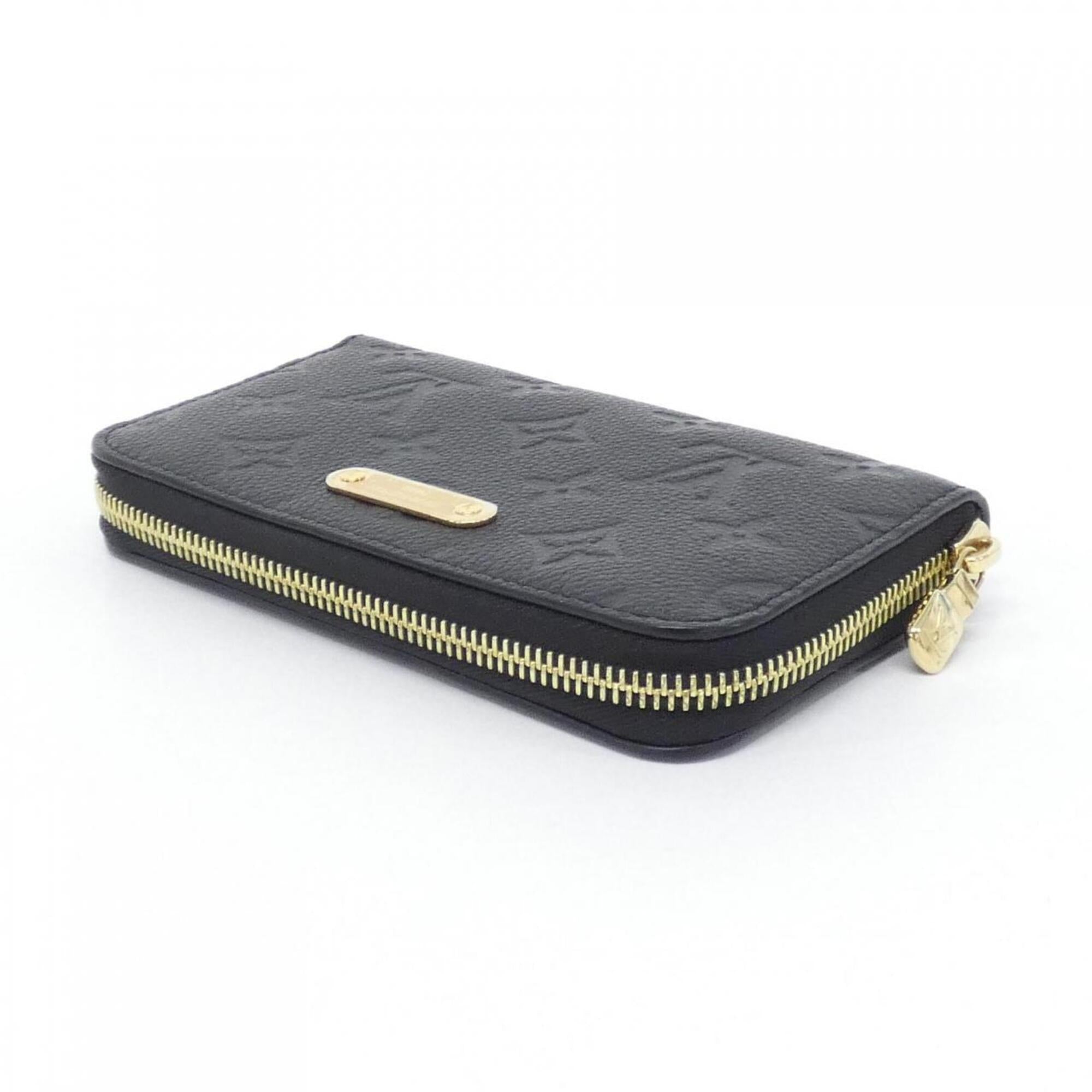 Louis Vuitton Black Leather Long Wallet (Bi-Fold) (Pre-Owned)