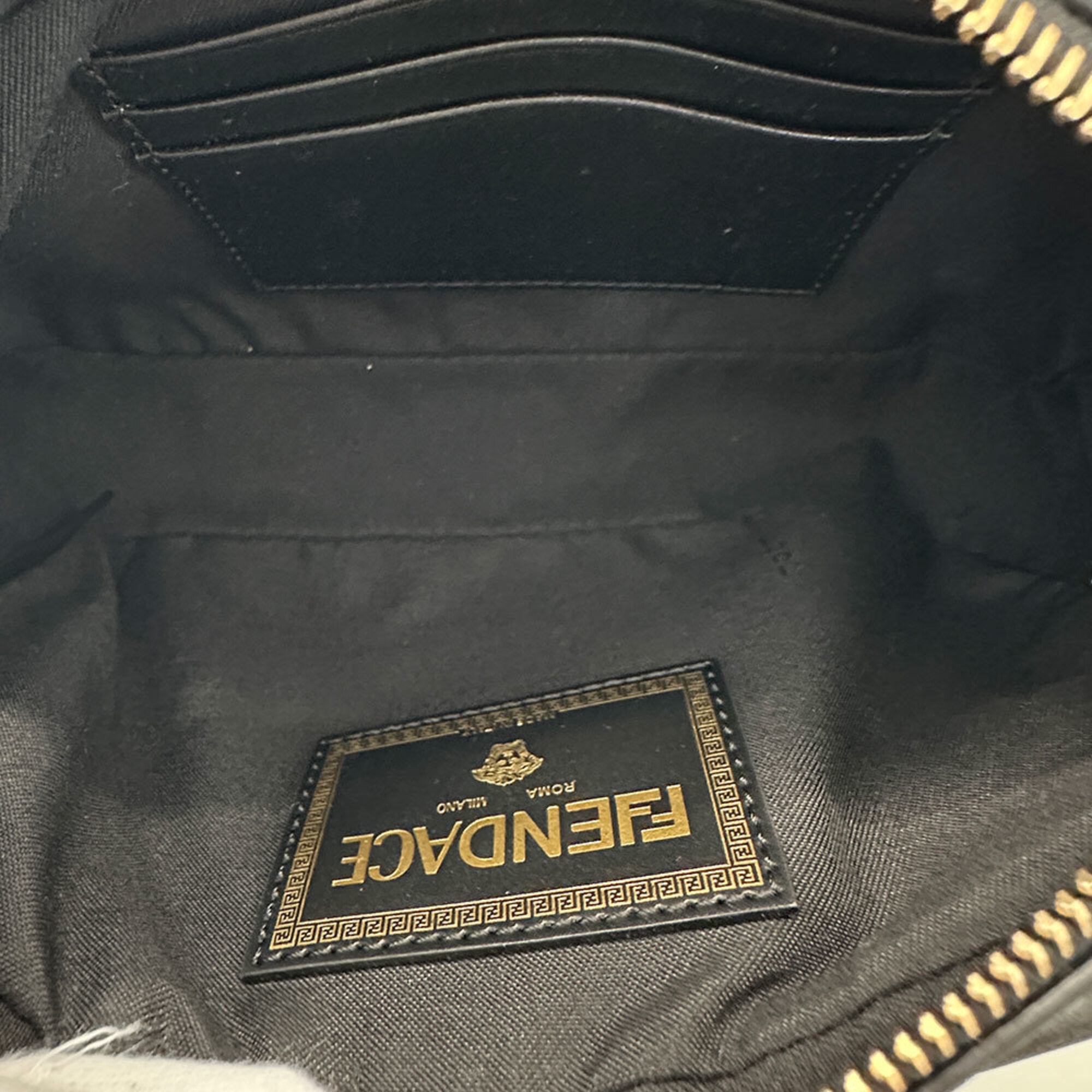 Fendi Black Leather Handbag Shoulder Bag (Pre-Owned)