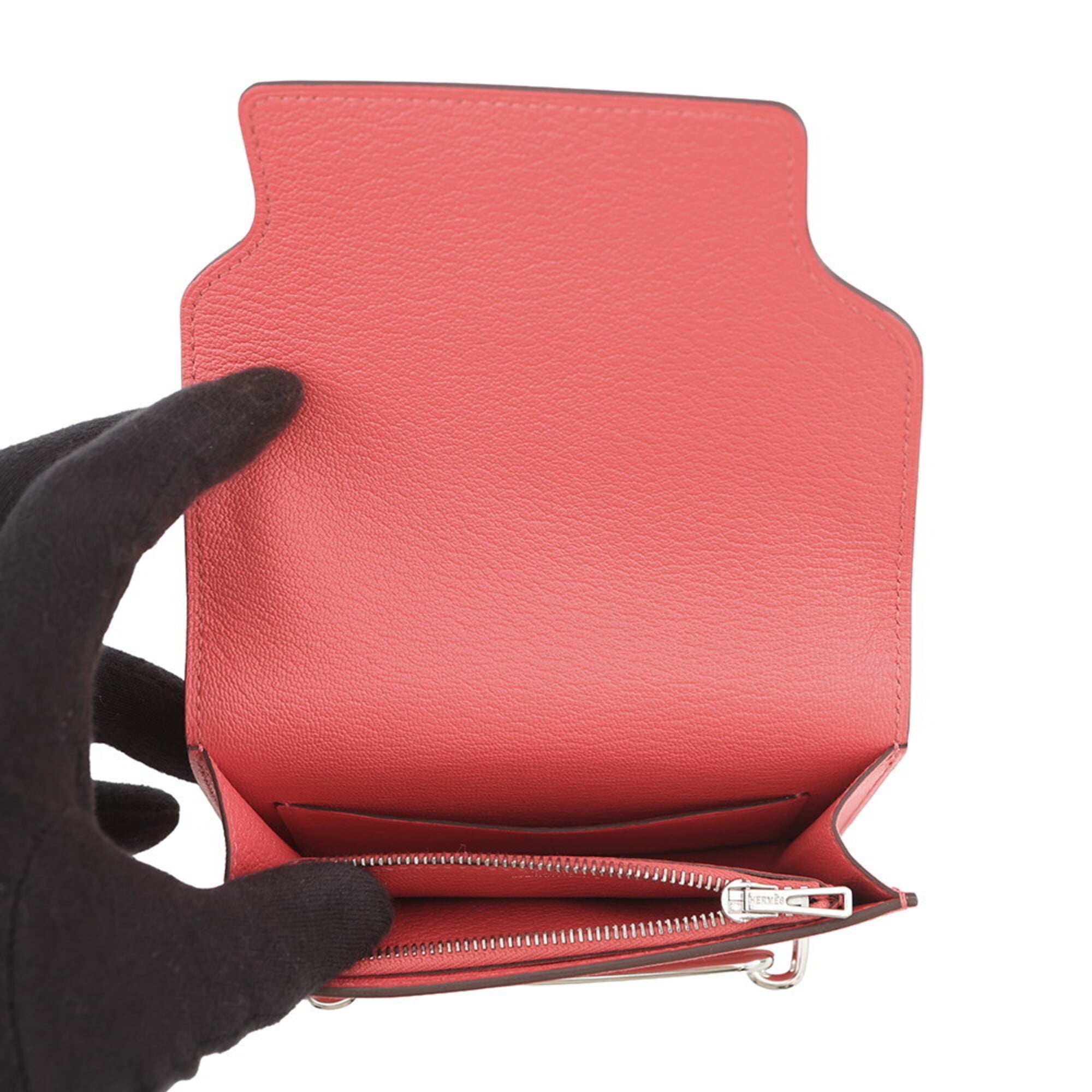 Hermes Kara Chevre Myzore Leather Coin Purse/Coin Case (Pre-Owned)