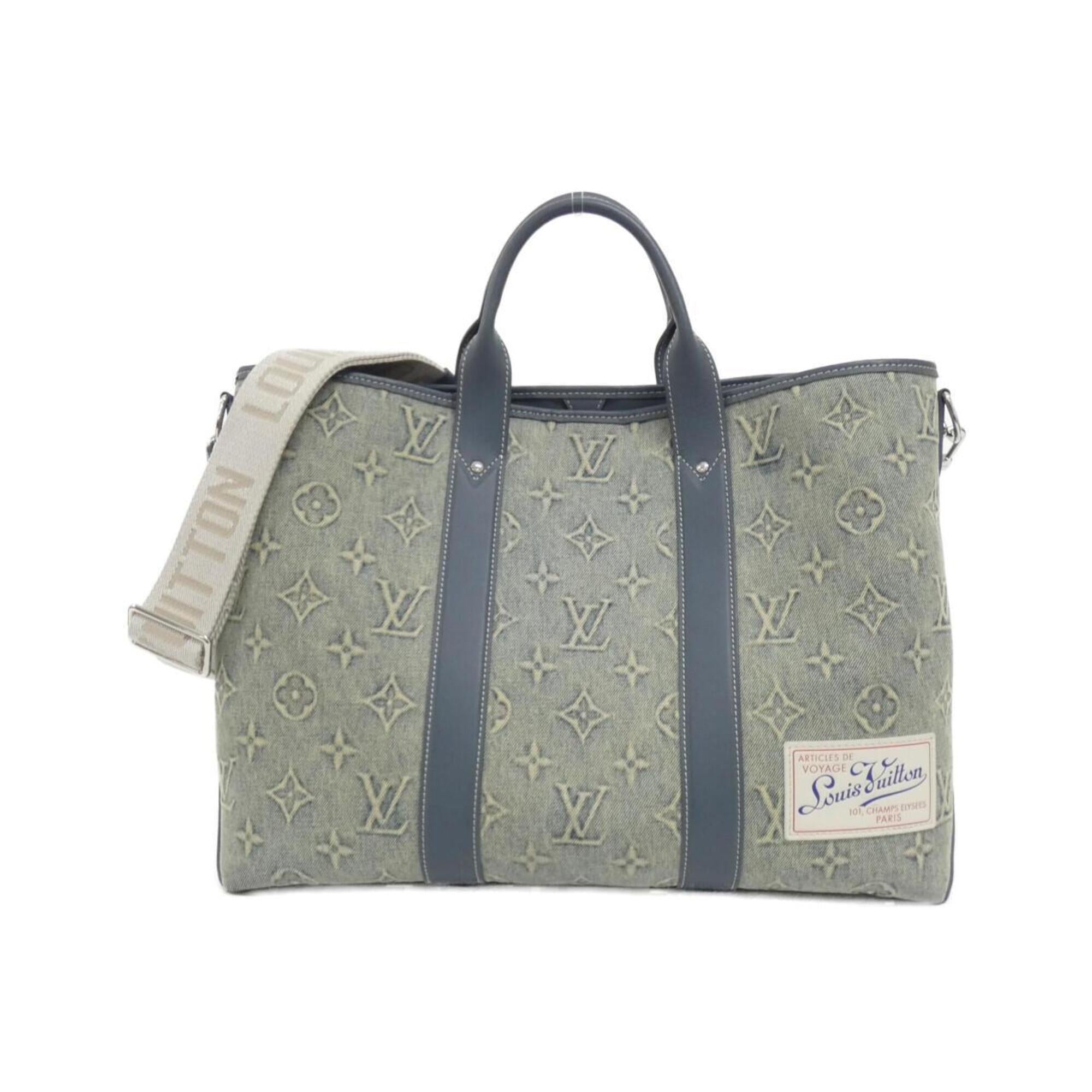 Louis Vuitton Blue Denim Handbag (Pre-Owned)