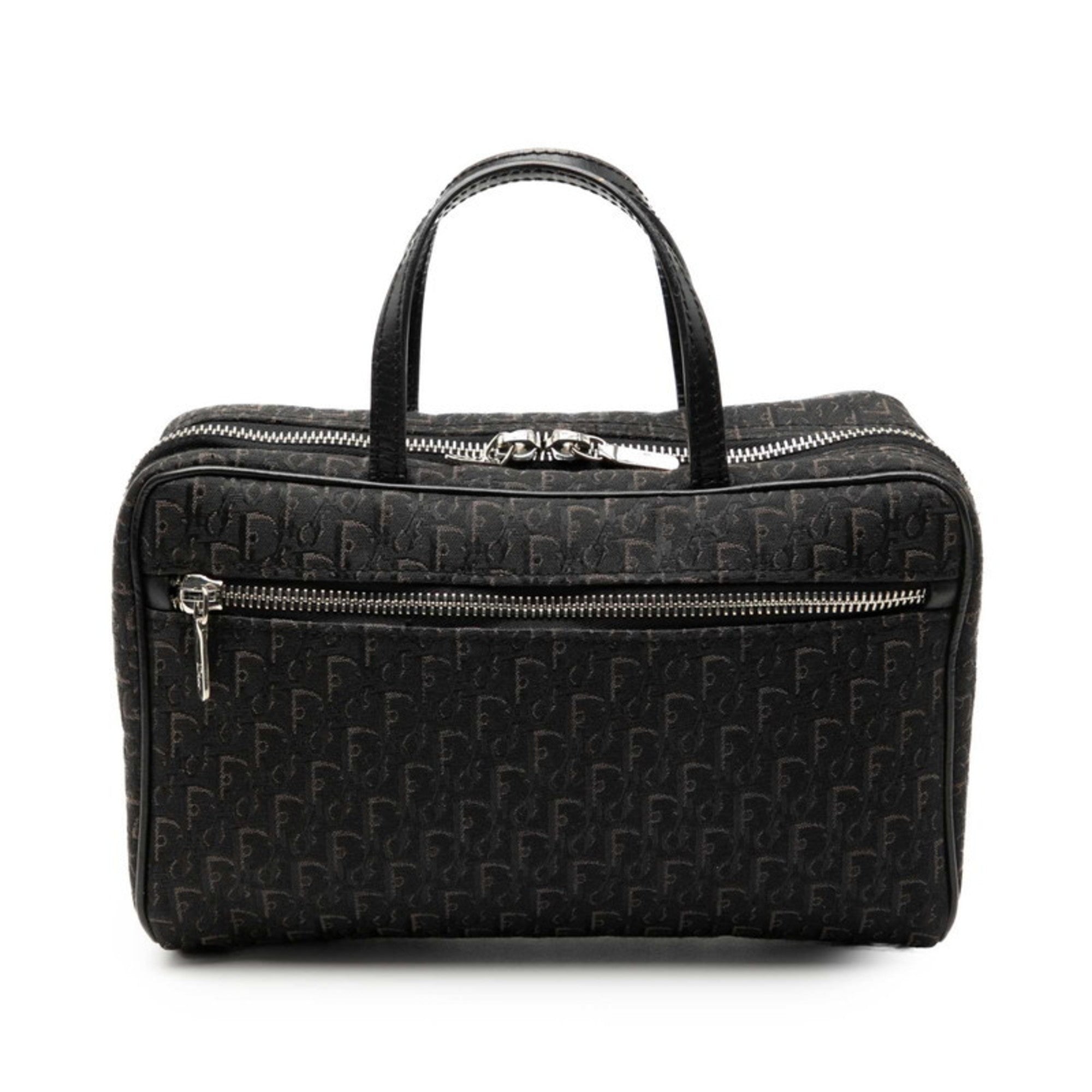 Christian Dior Black Canvas Leather Handbag (Pre-Owned)