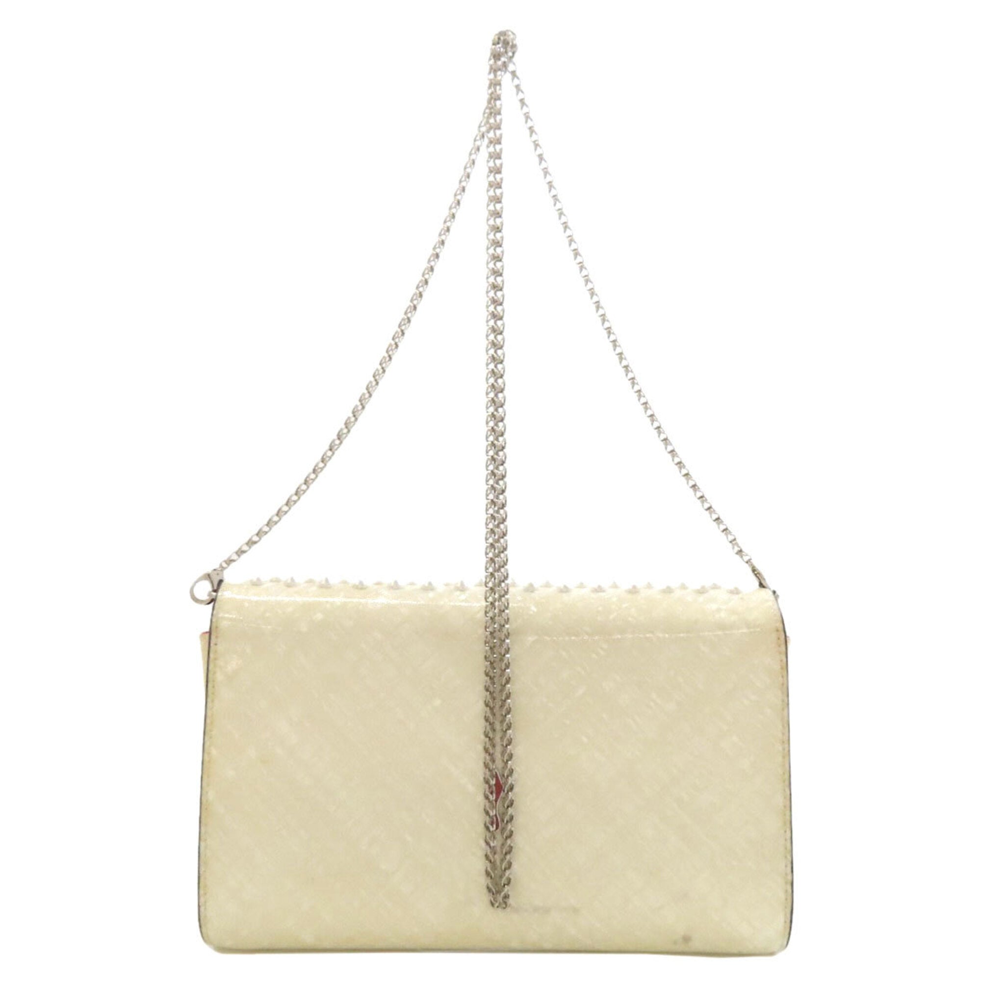 Christian Louboutin White Leather Shoulder Bag (Pre-Owned)