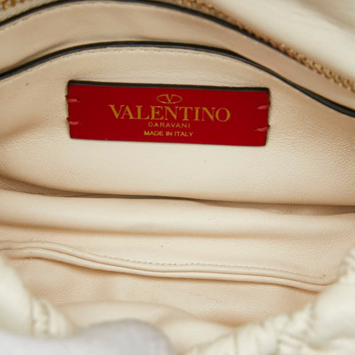 Valentino Ivory White Leather Shoulder Bag (Pre-Owned)